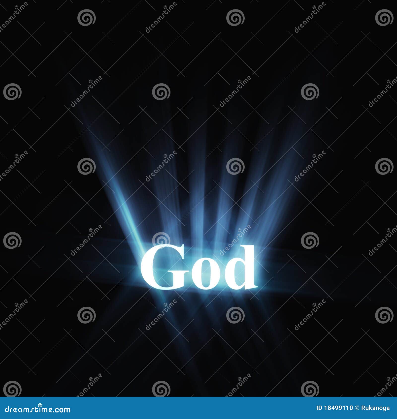 Glowing word God stock illustration. Illustration of christ - 18499110