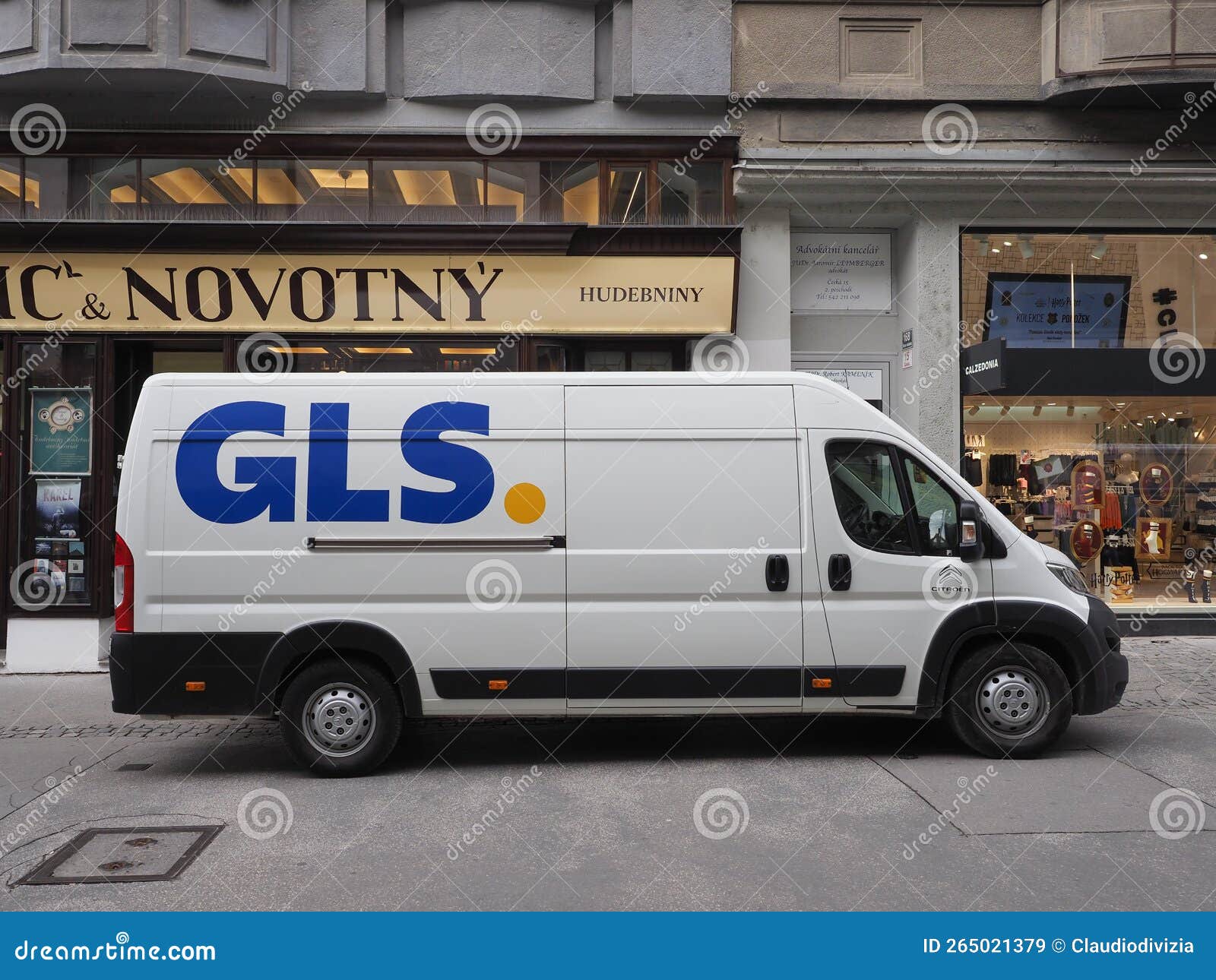 GLS courier van in Brno editorial stock image. Image of transit 265021379
