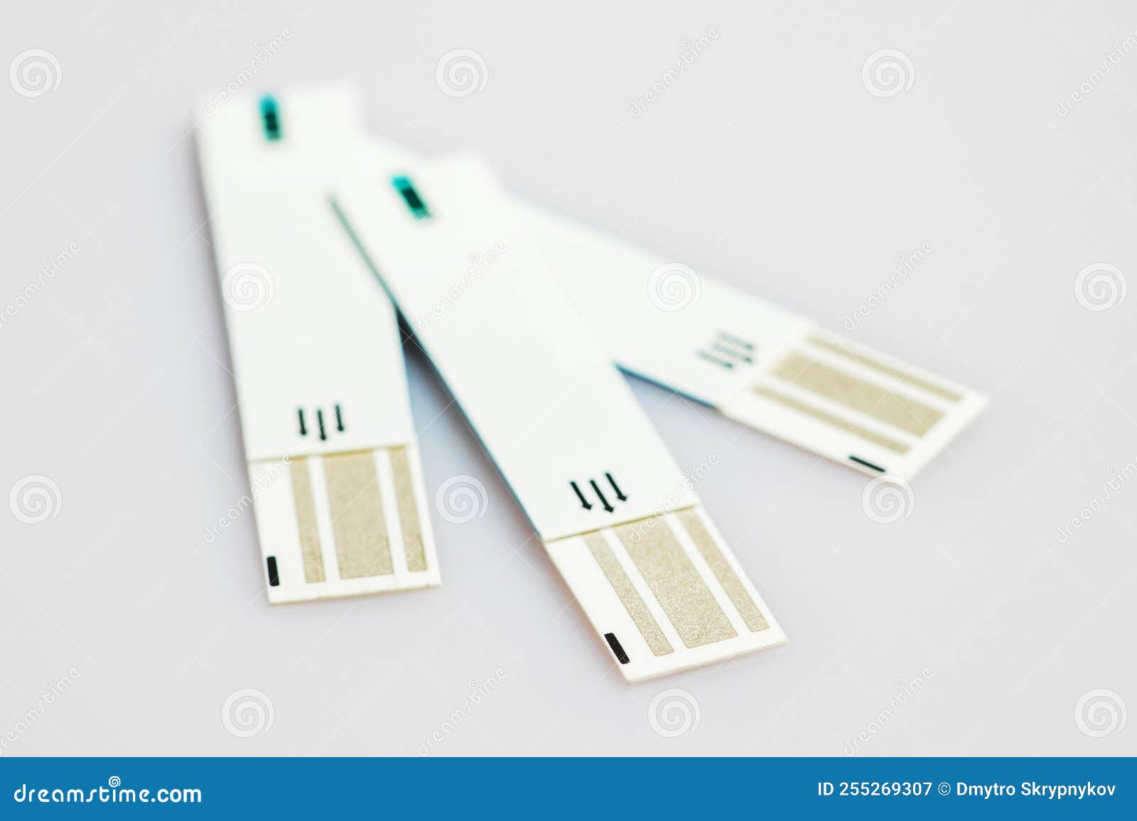 Test Strips on a White Background Stock Image Image of