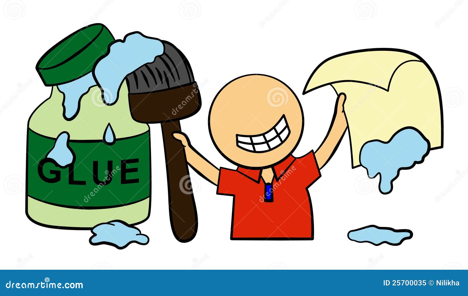 Glue it stock illustration. Illustration of craft, happy - 25700035