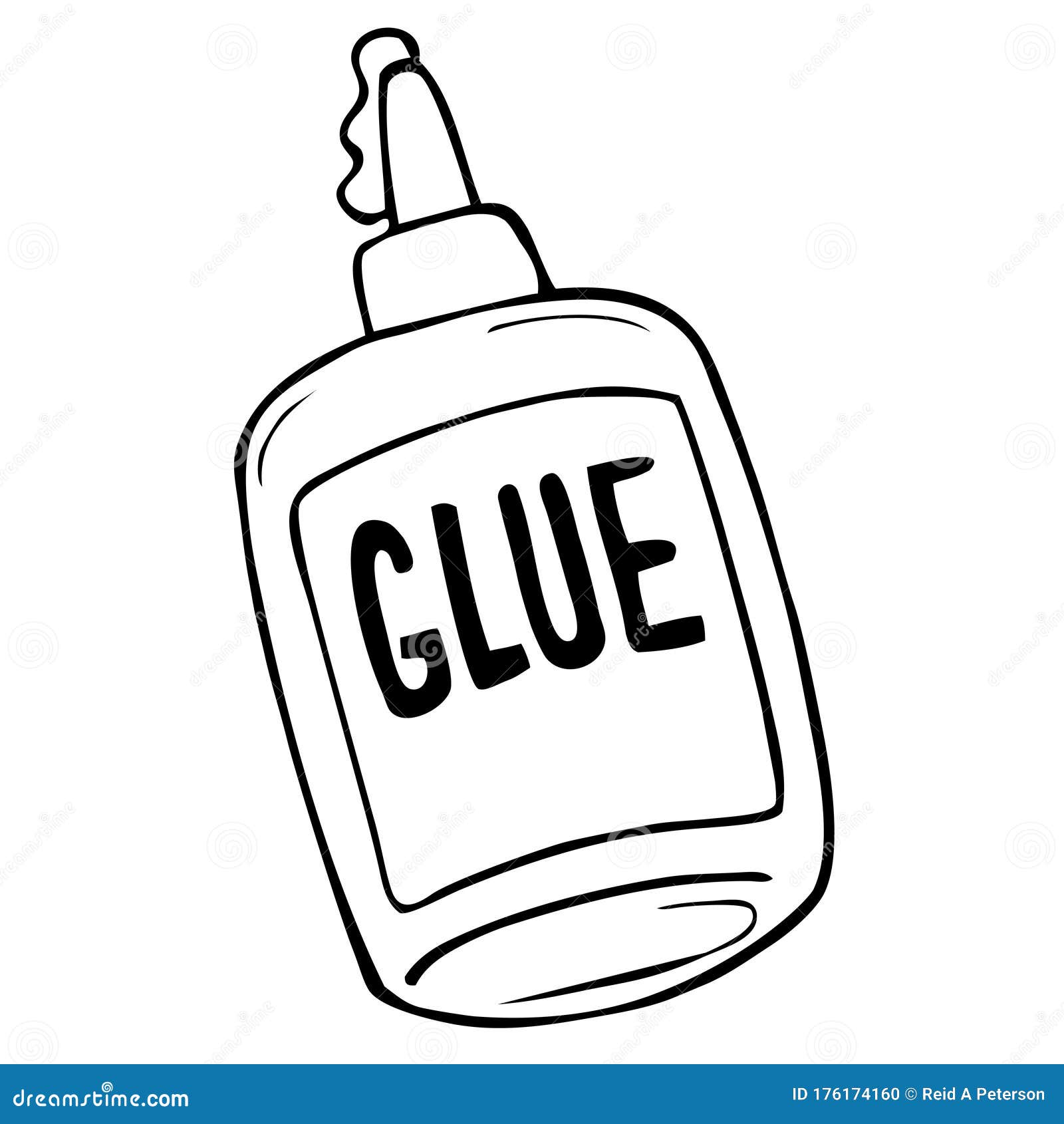 Glue Bottle Adhesive Oozing Sticky Stock Illustration - Illustration of
