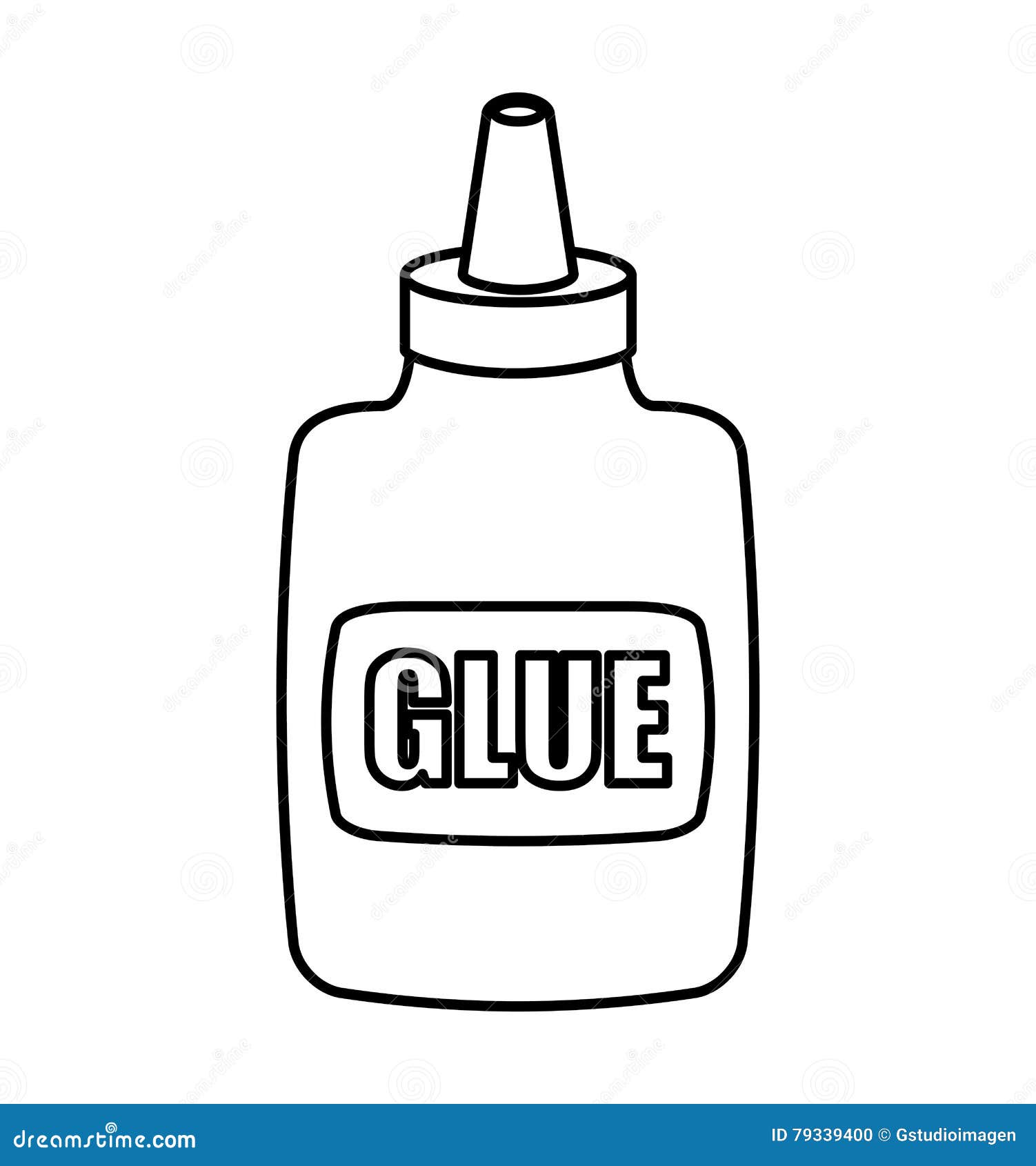 Glue bottle isolated icon stock illustration. Illustration of education
