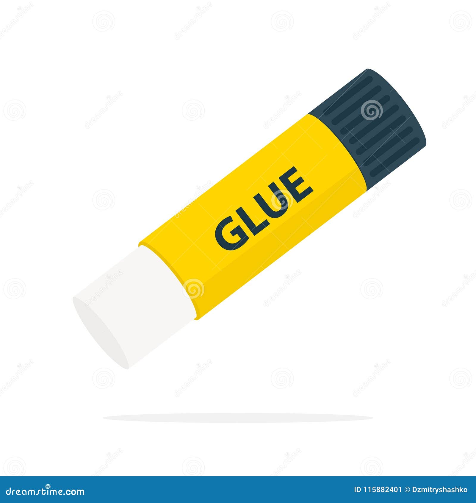 Vector Illustration Of Glue And Glue Stick Isolated On White Stock