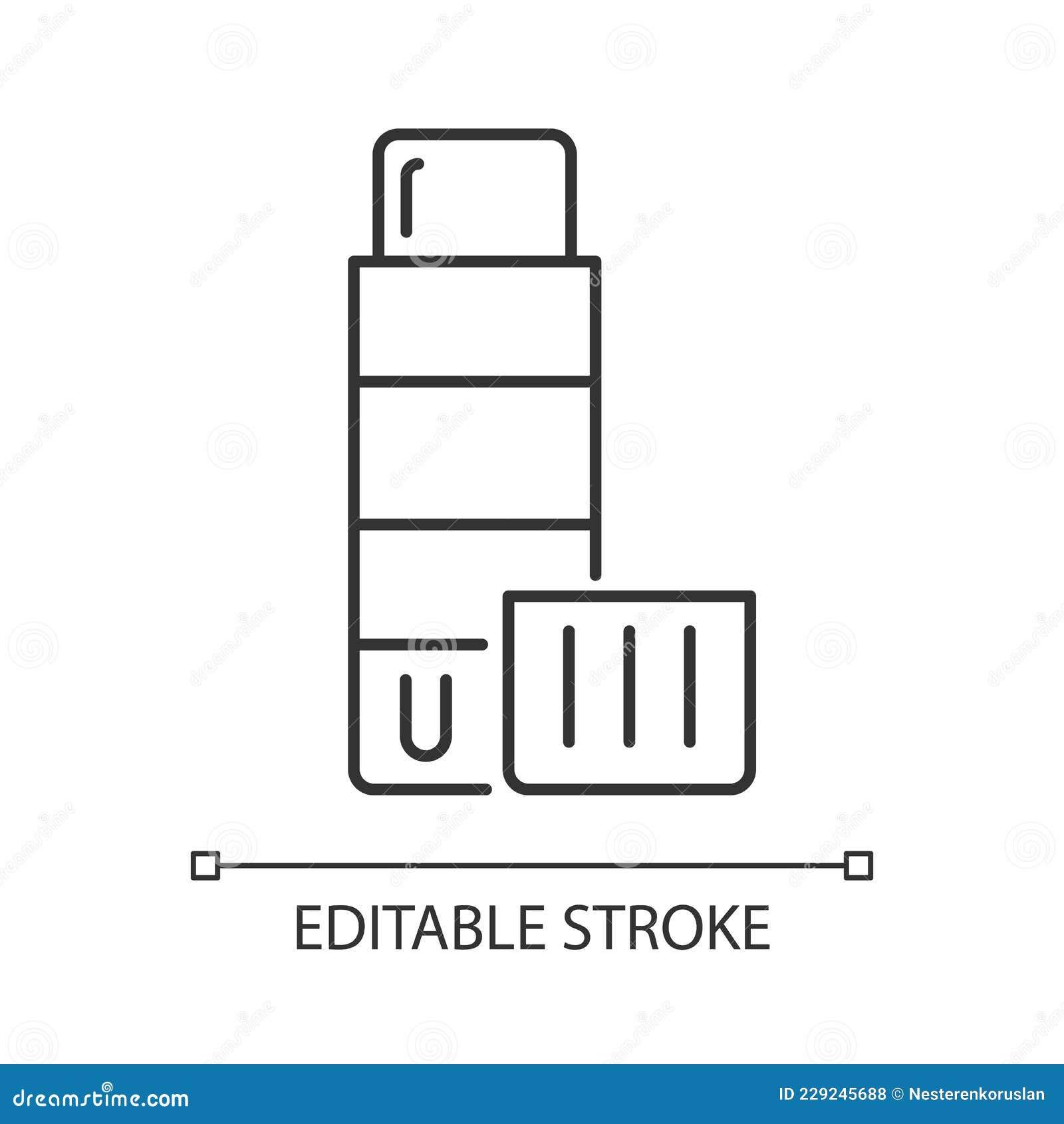 Glue stick linear icon. Solid adhesive in push-up tube. Craft glue for  scrapbooking. Thin line customizable illustration. Contour symbol. Vector  isolated outline drawing. Editable stroke 4290837 Vector Art at Vecteezy