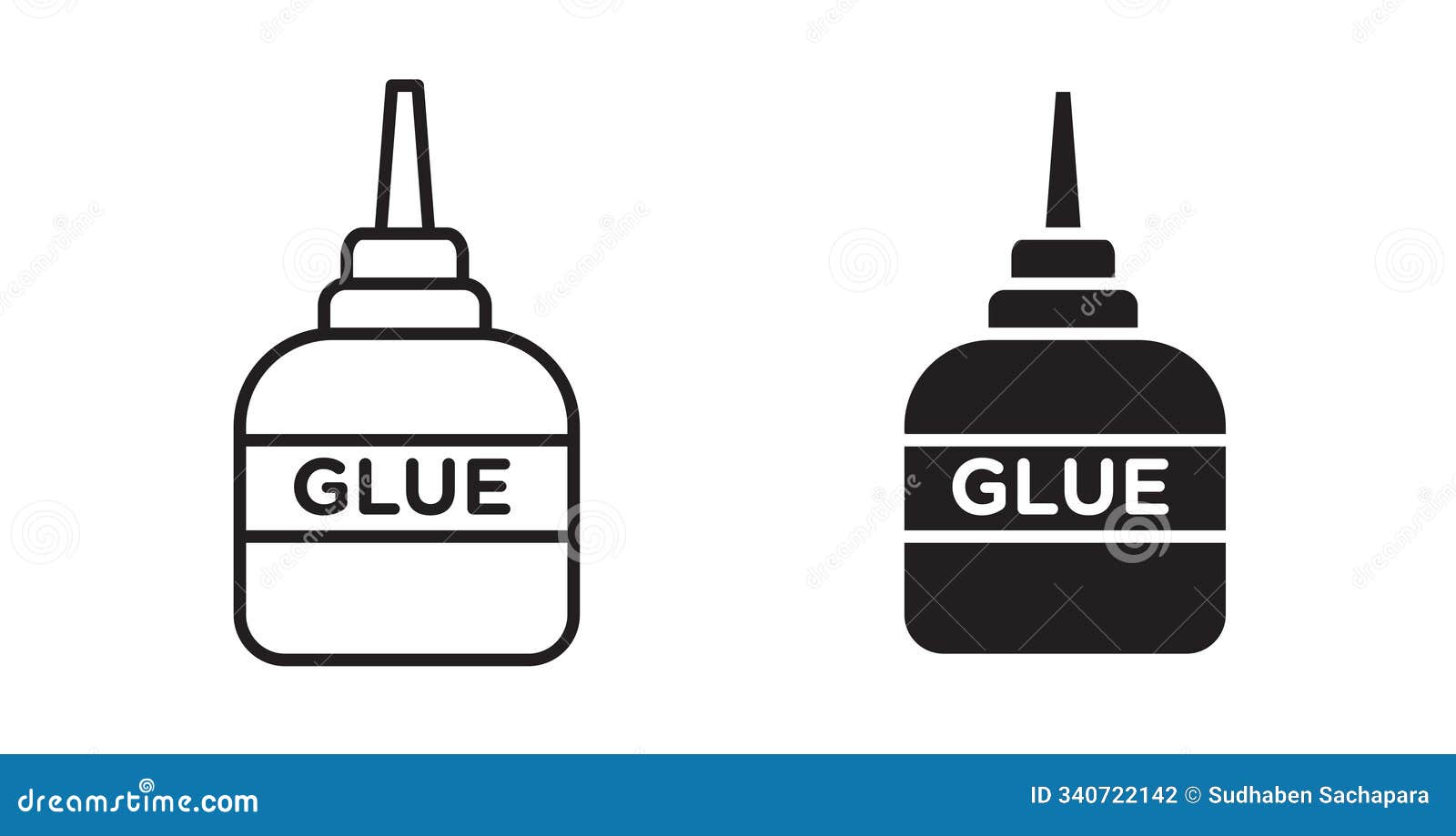 glue vecor icon set