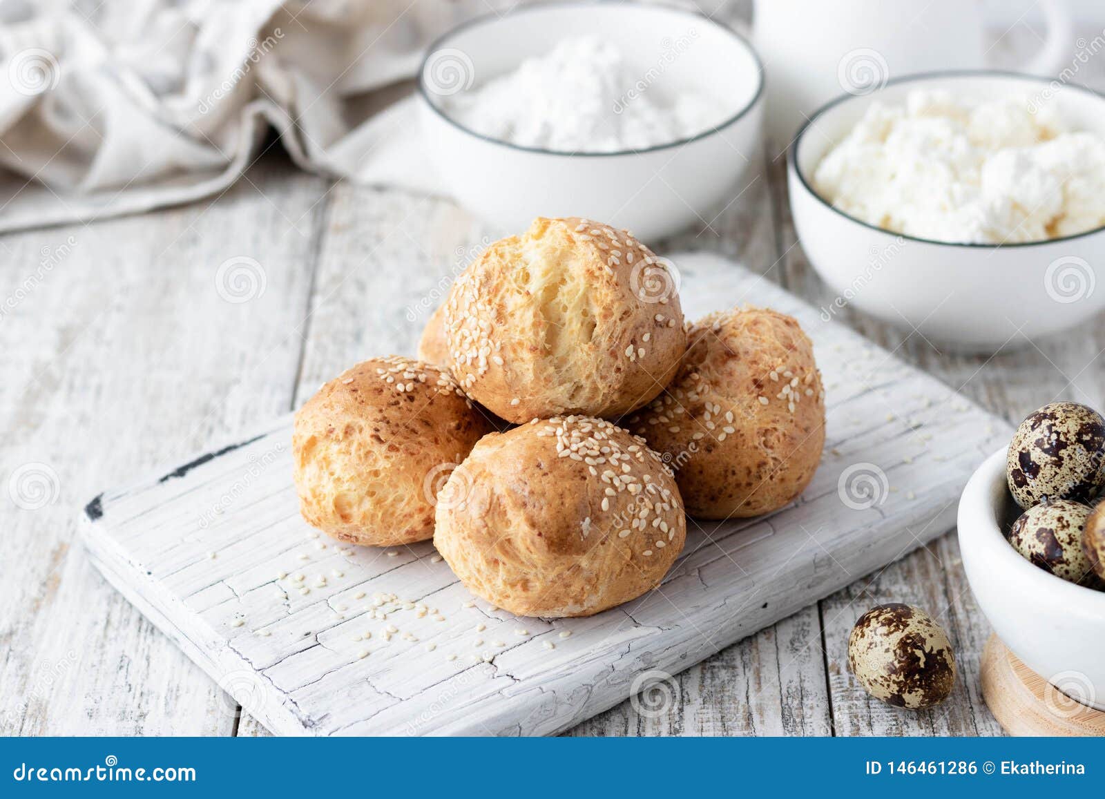 Cottage Cheese Buns On Quail Eggs And Rice Flour As A Useful