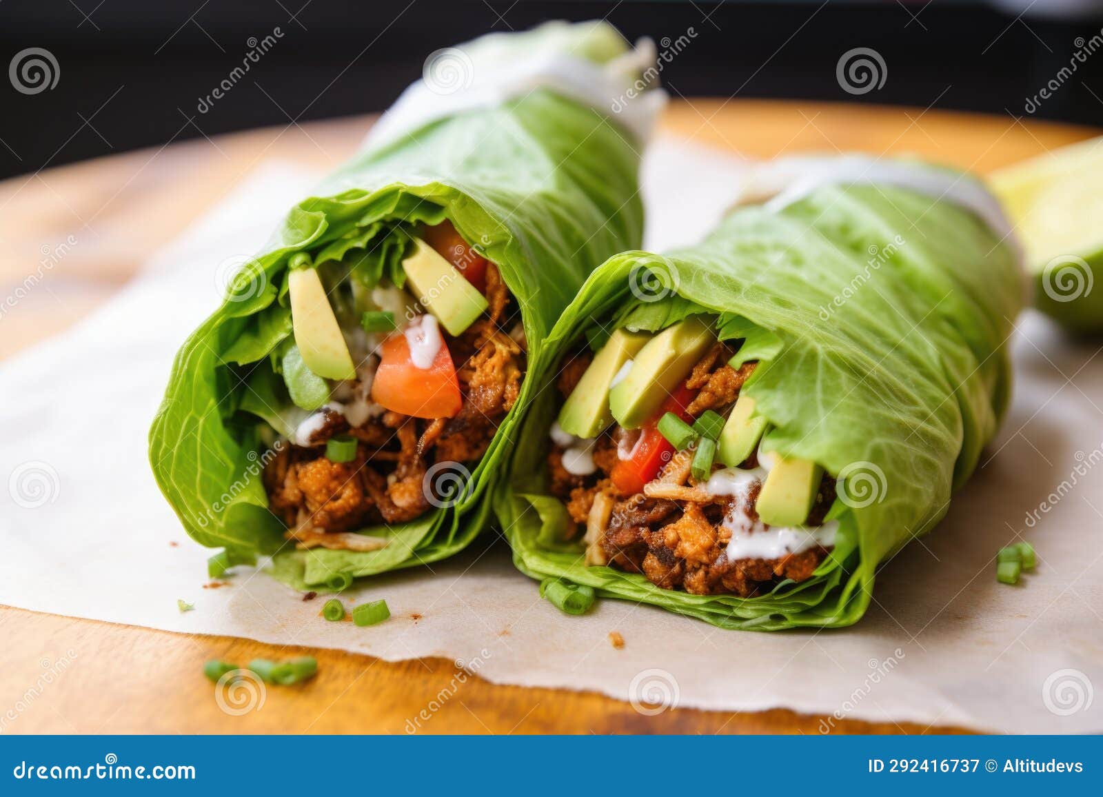 Glutenfree Option of Lettuce Wrap Burger Stock Image Image of