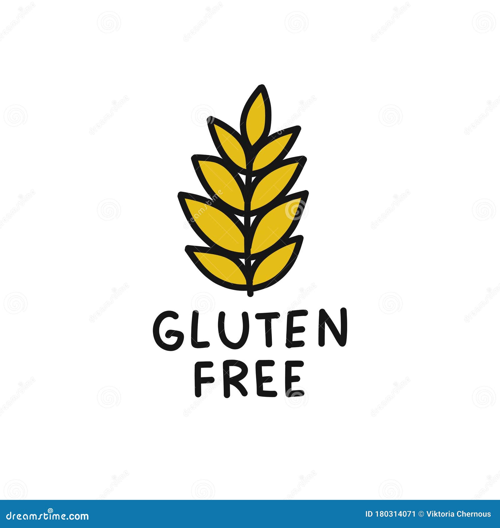 Download Gluten Free Symbol Doodle Icon, Vector Illustration Stock ...