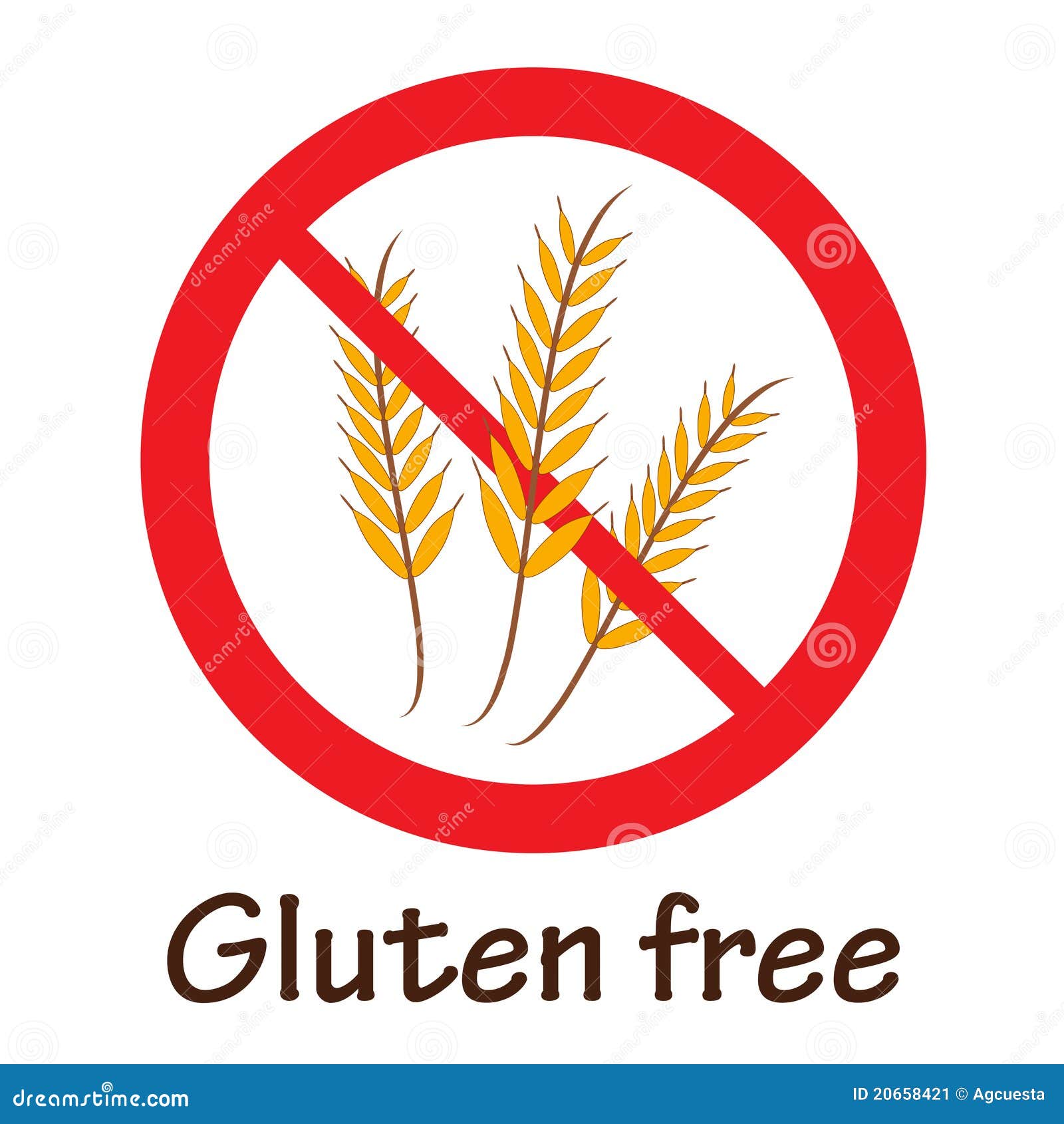 Glutenvrij symbool vector illustratie. Illustration of gluten 20658421