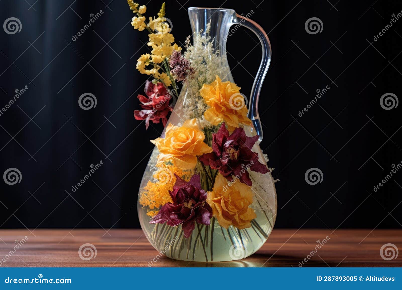 Glycerin Preserved Flowers In A Vase RoyaltyFree Stock Photo