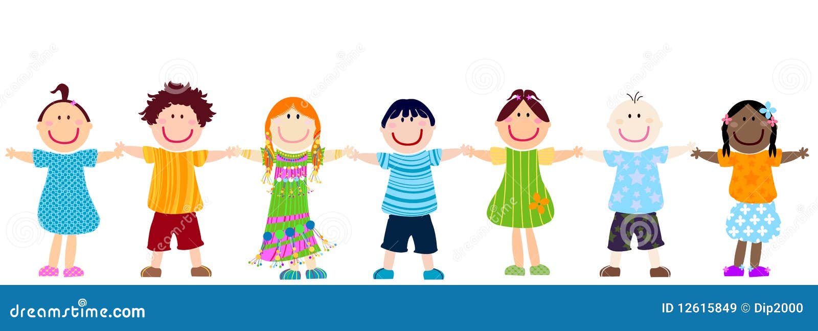 Glückliche Kinder vektor abbildung. Illustration von lächeln - 12615849