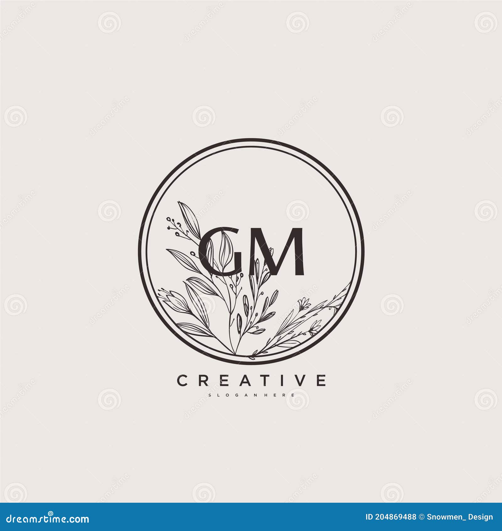 GM Beauty Vector Initial Logo Art, Handwriting Logo of Initial Signature,  Wedding, Fashion, Jewerly, Boutique, Floral and Stock Vector - Illustration  of luxury, logo: 204869488