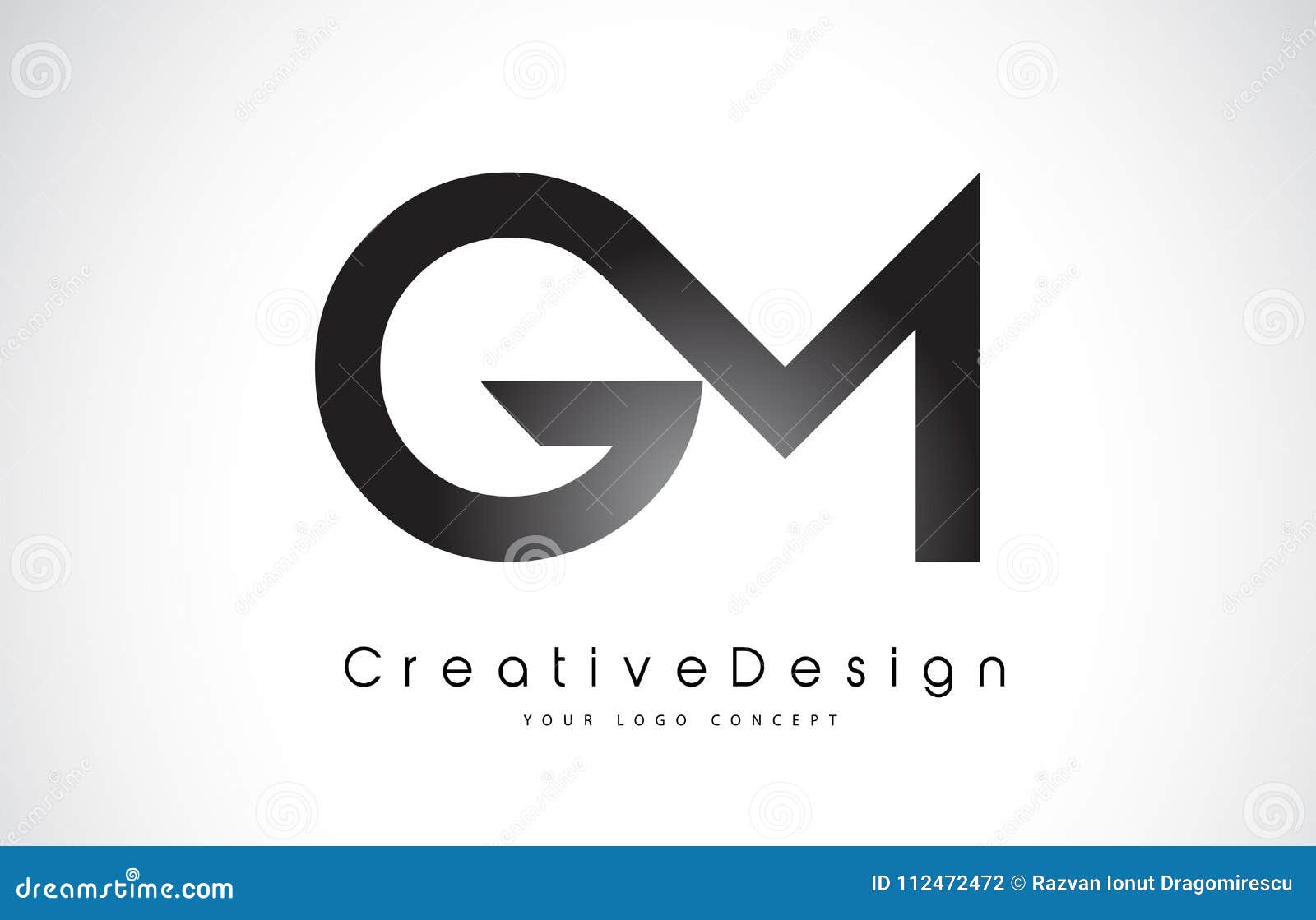 GM G M Letter Logo Design. Creative Icon Modern Letters Vector L Stock  Vector - Illustration of brand, trendy: 112472472