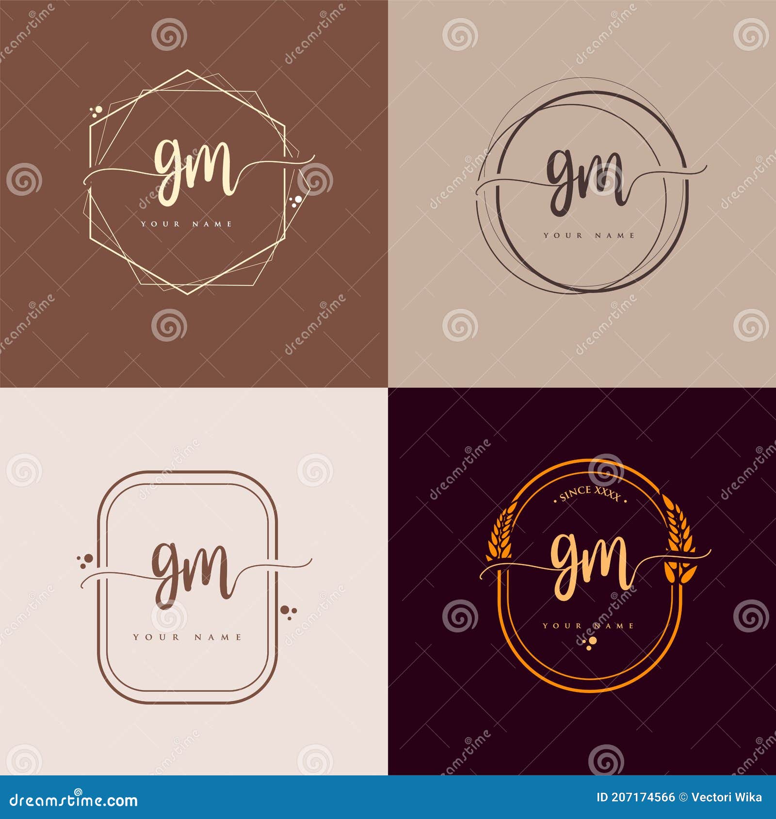 Premium Vector  Luxury feminine initial letter pm logo design