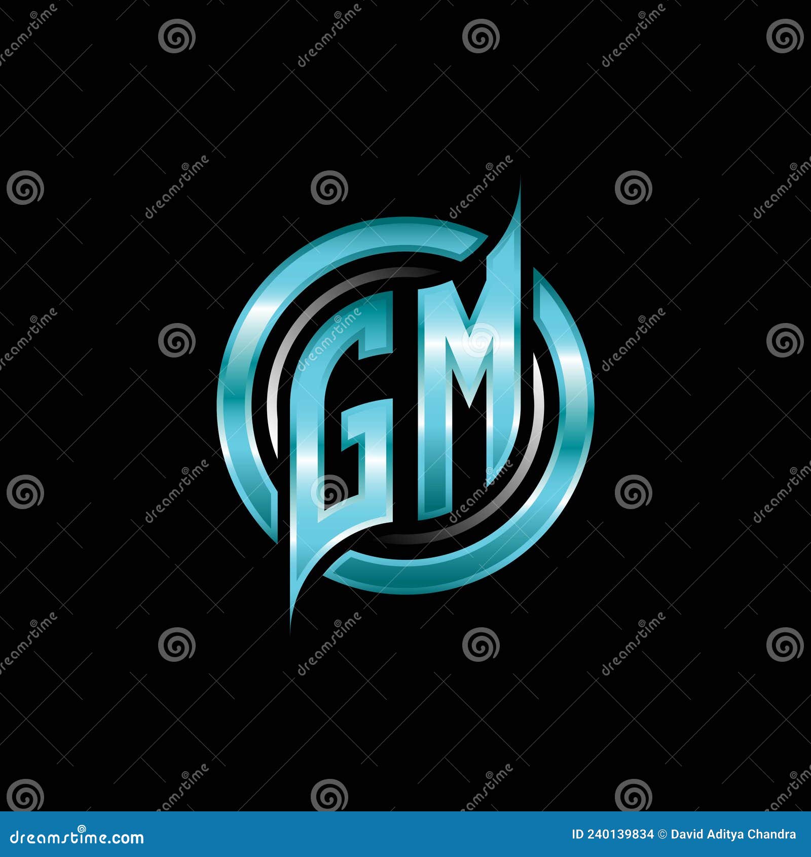 GM Initial Monogram Logo Circle Rounded Stock Vector - Illustration of logos,  design: 240139834