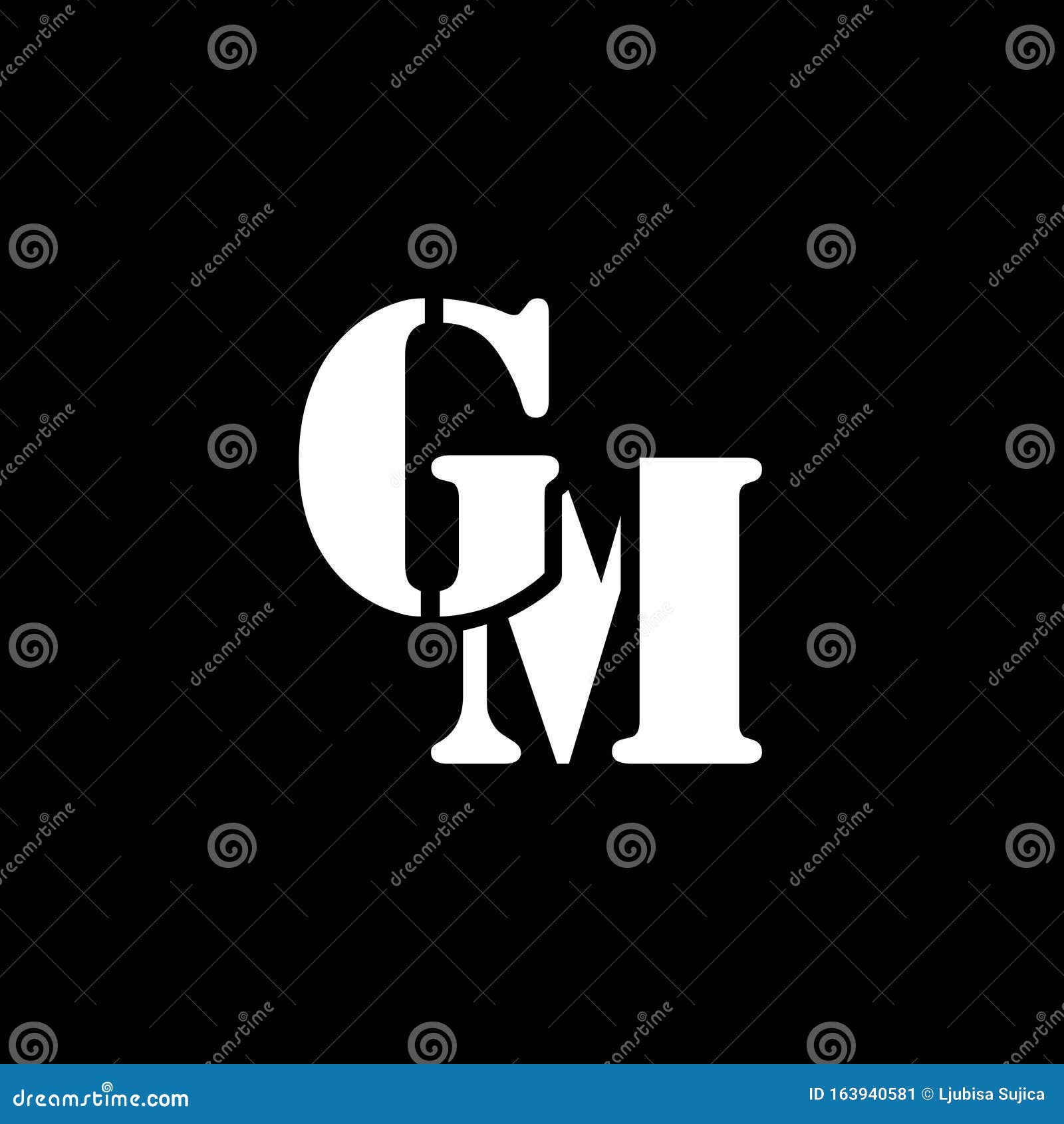 GM letter logo design on black background. GM creative initials letter logo  concept. gm letter design. GM white letter design on black background. G M, g  m logo 10466887 Vector Art at Vecteezy
