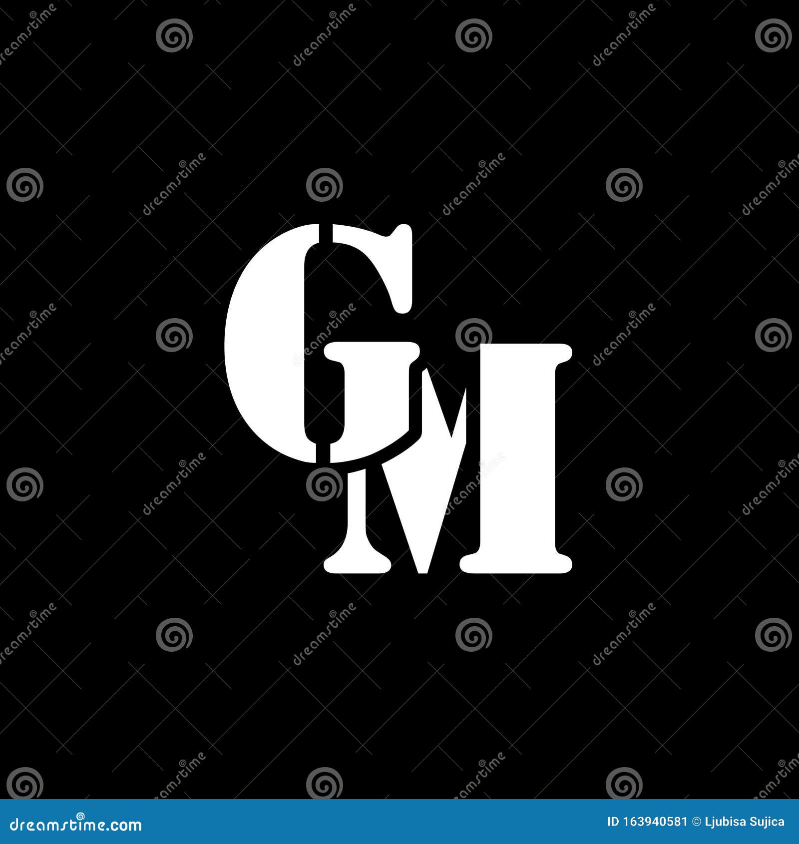 Letter Gm Logo Design Template Black Concept Shape Vector, Black, Concept,  Shape PNG and Vector with Transparent Background for Free Download