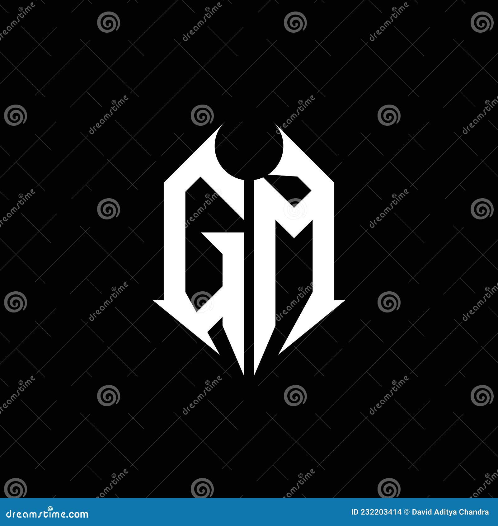 GM Logo Monogram Design Template Stock Vector - Illustration of lettering,  emblem: 232203414