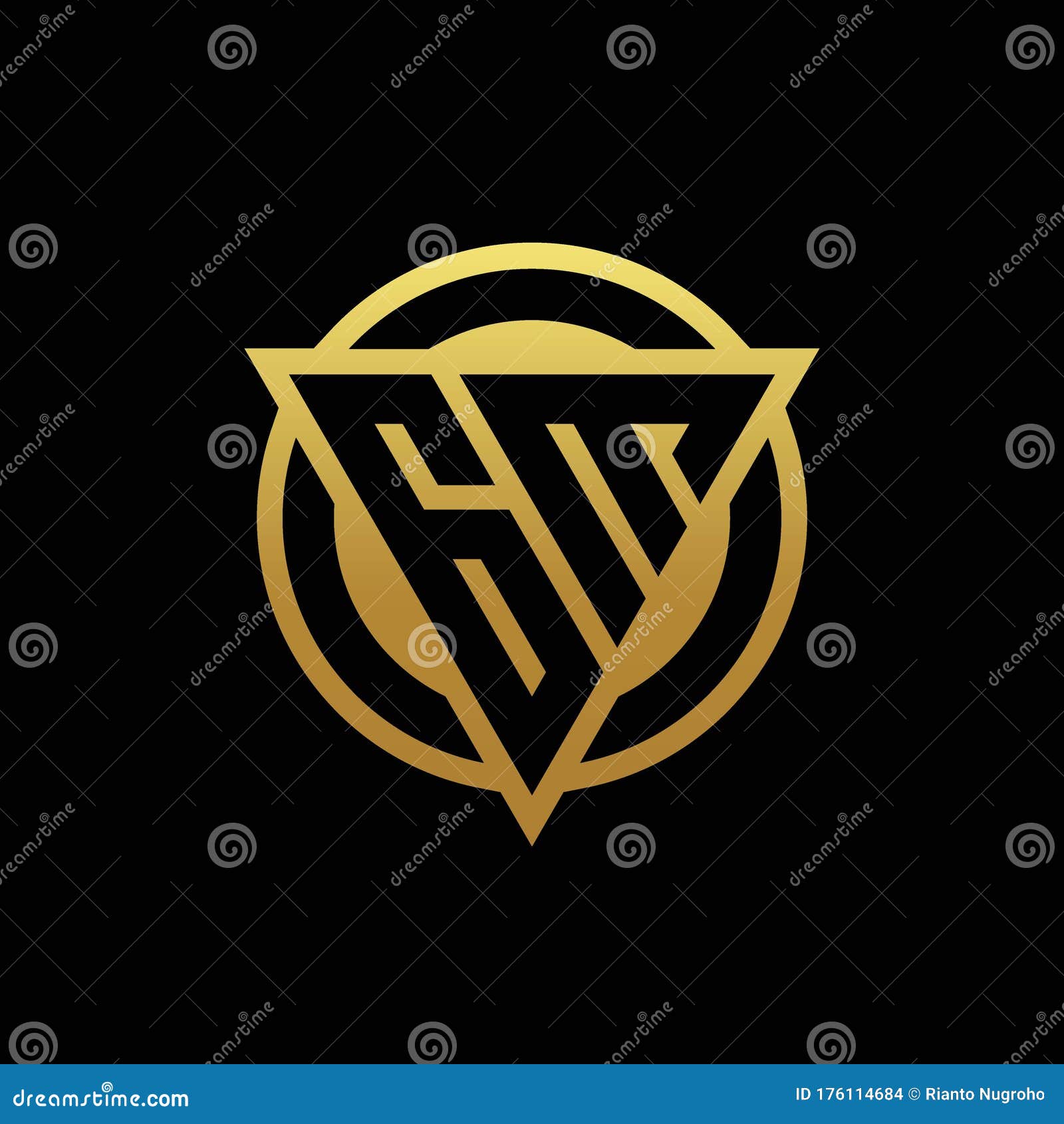 Gm logo monogram with emblem style isolated Vector Image