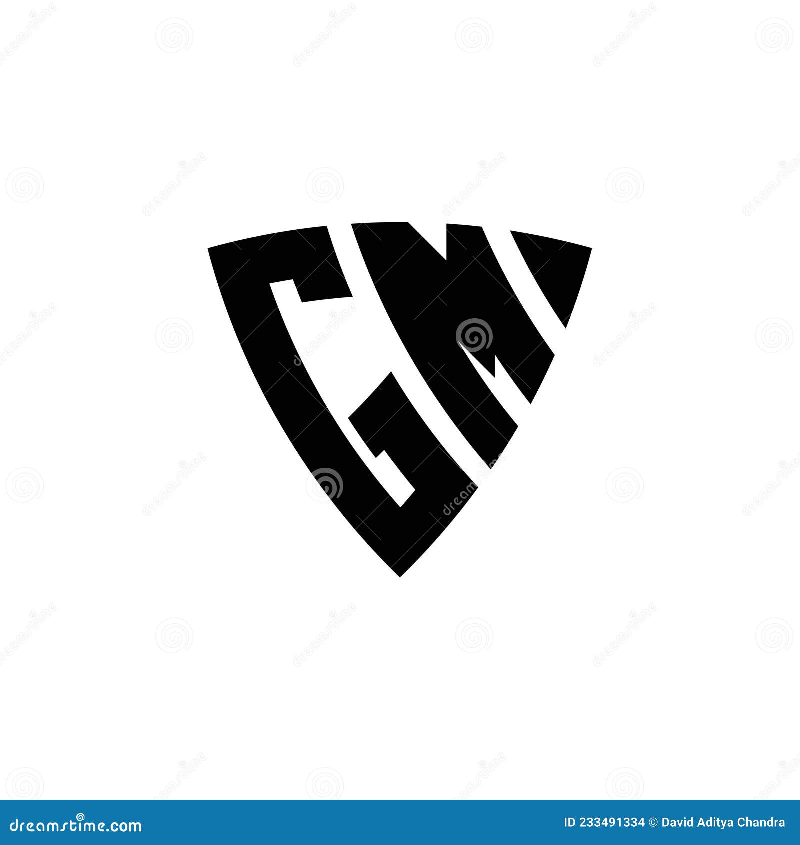 GM logo monogram isolated on circle element design template Stock Vector