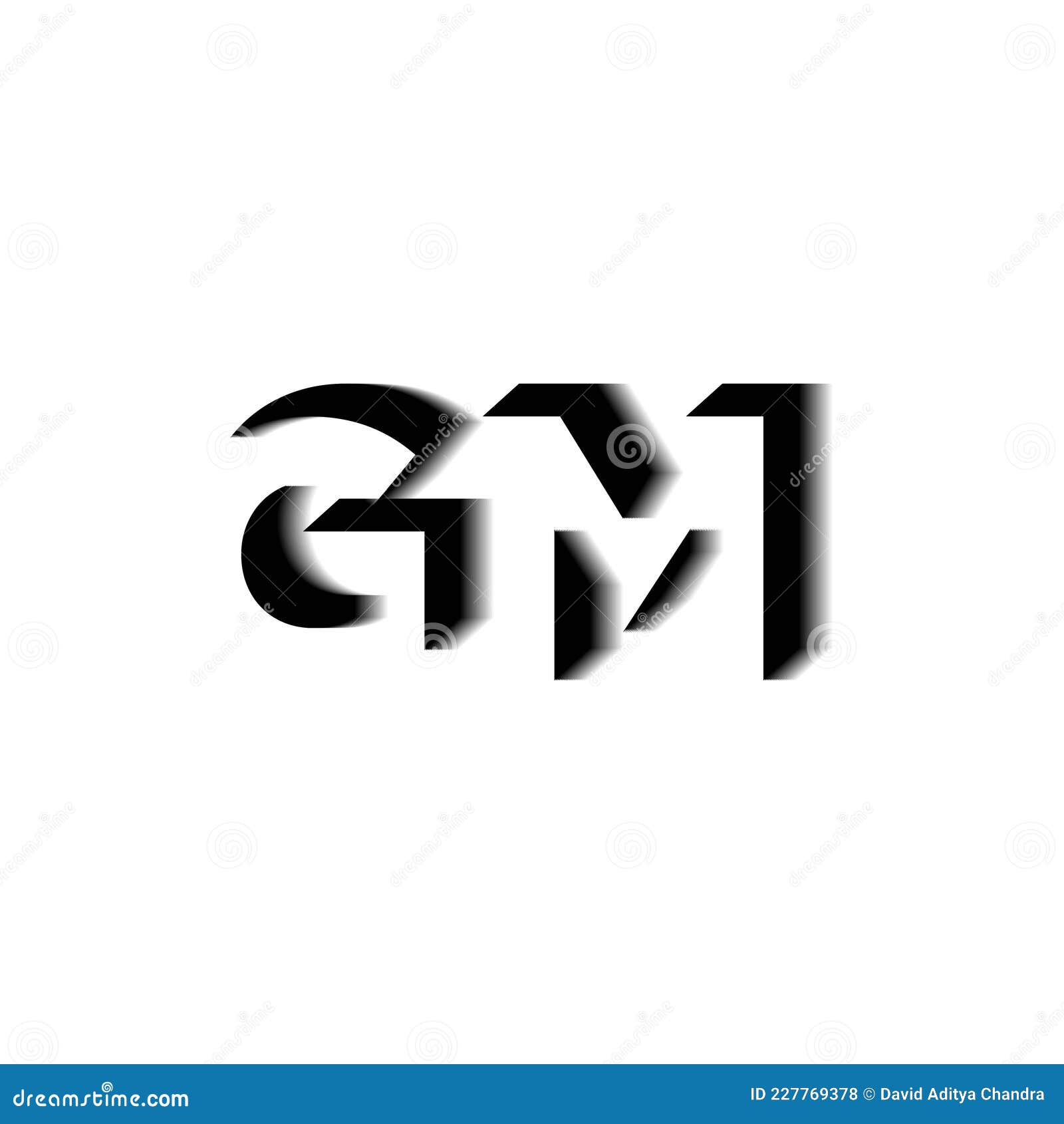 Initials gm logo monogram with shield style design