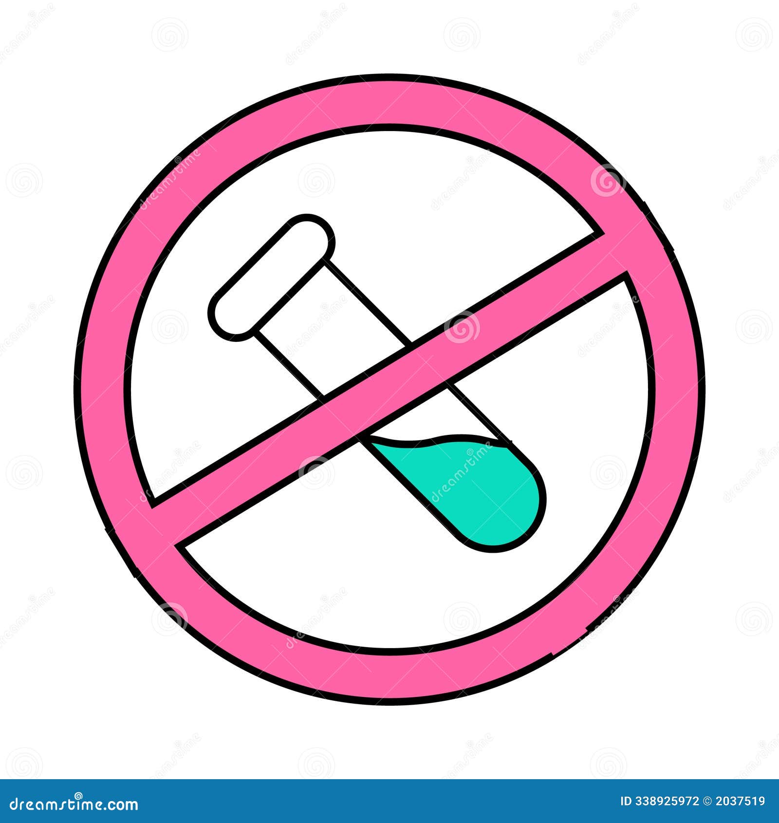 gmo free flask crossed out mark icon color 
