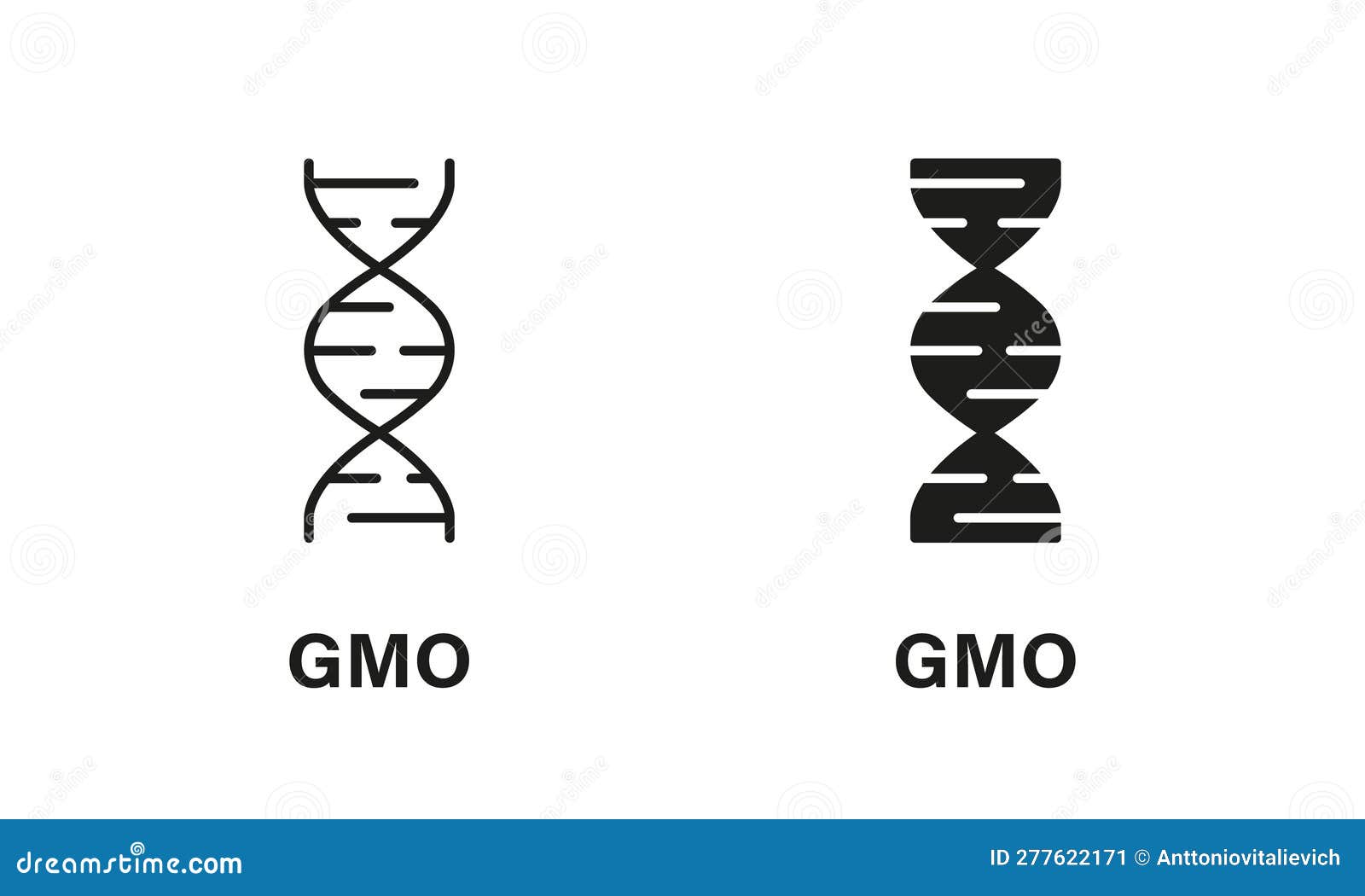 gmo silhouette and line icon set. genetically modified . only eco natural organic product. gmo black sign. natural