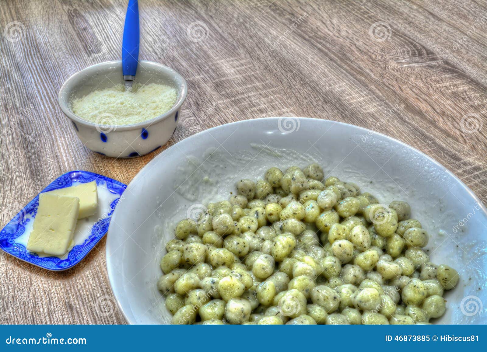 Gnocchi with Butter and Parmesan Stock Image Image of meal, detail