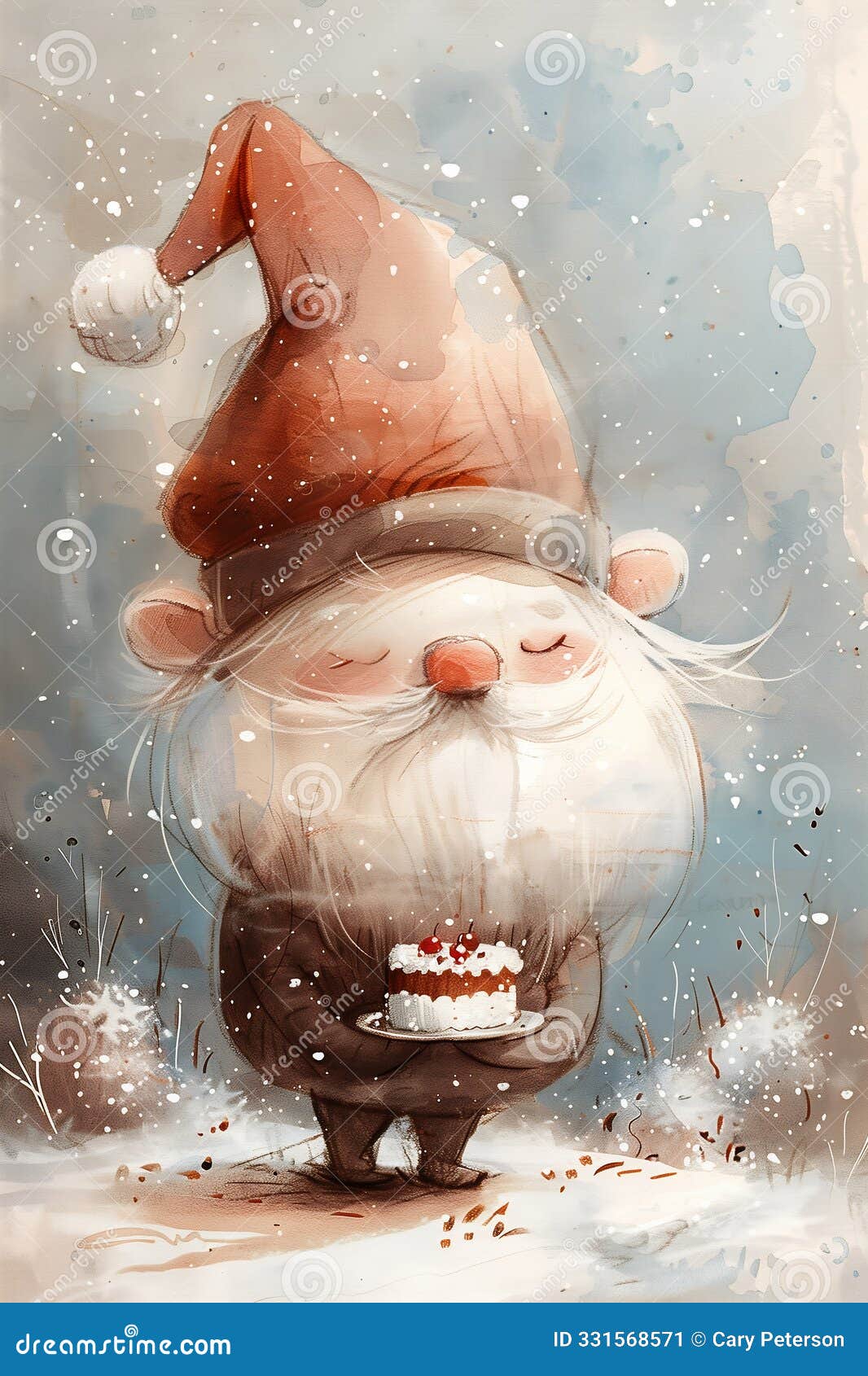 enchanting gnome hat cake: a whimsical blend of seasons and magi