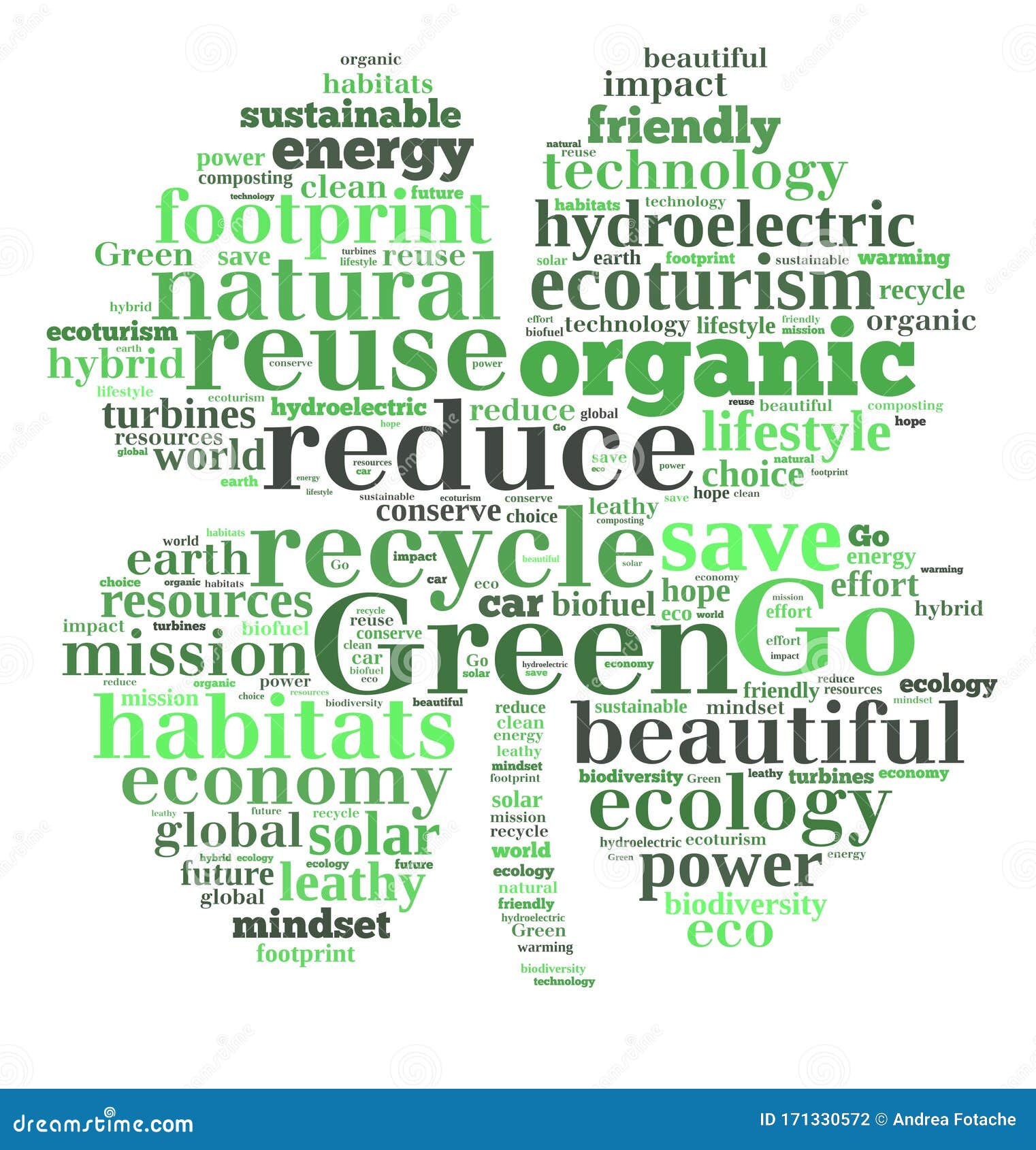 Go Green Eco Friendly Concept Stock Illustration Illustration of