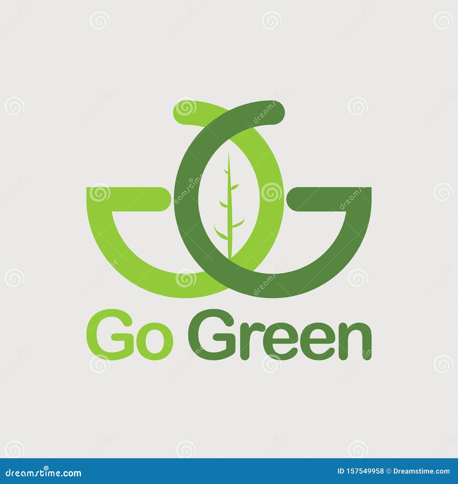 Go Green Logo Company Vector File Stock Vector Illustration of
