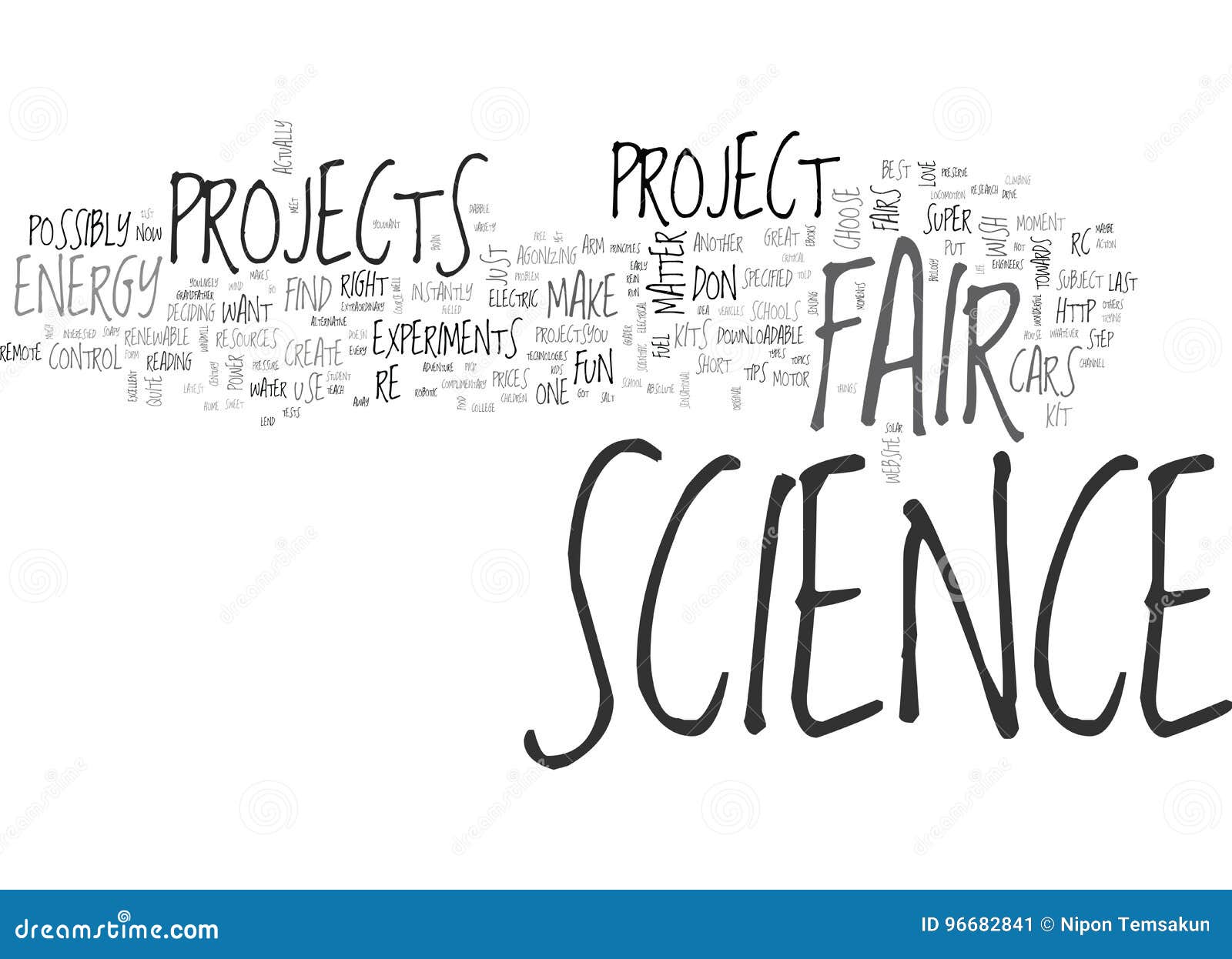 Go on a Science Fair Tips Adventure Text Background Word Cloud Concept