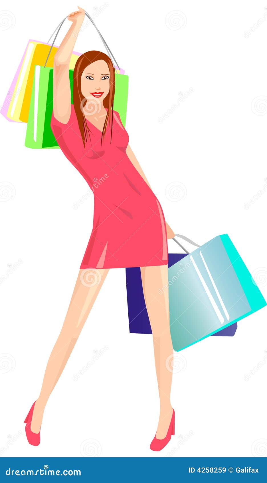 Go shopping! stock vector. Illustration of dress, business - 4258259