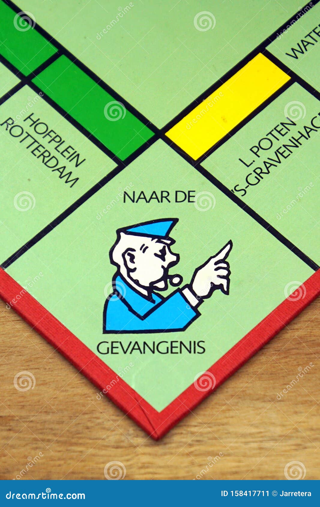 schrijven privaat Sneeuwstorm Go To Jail Point on a Dutch Monopoly Board. Editorial Photo - Image of  board, criminal: 158417711