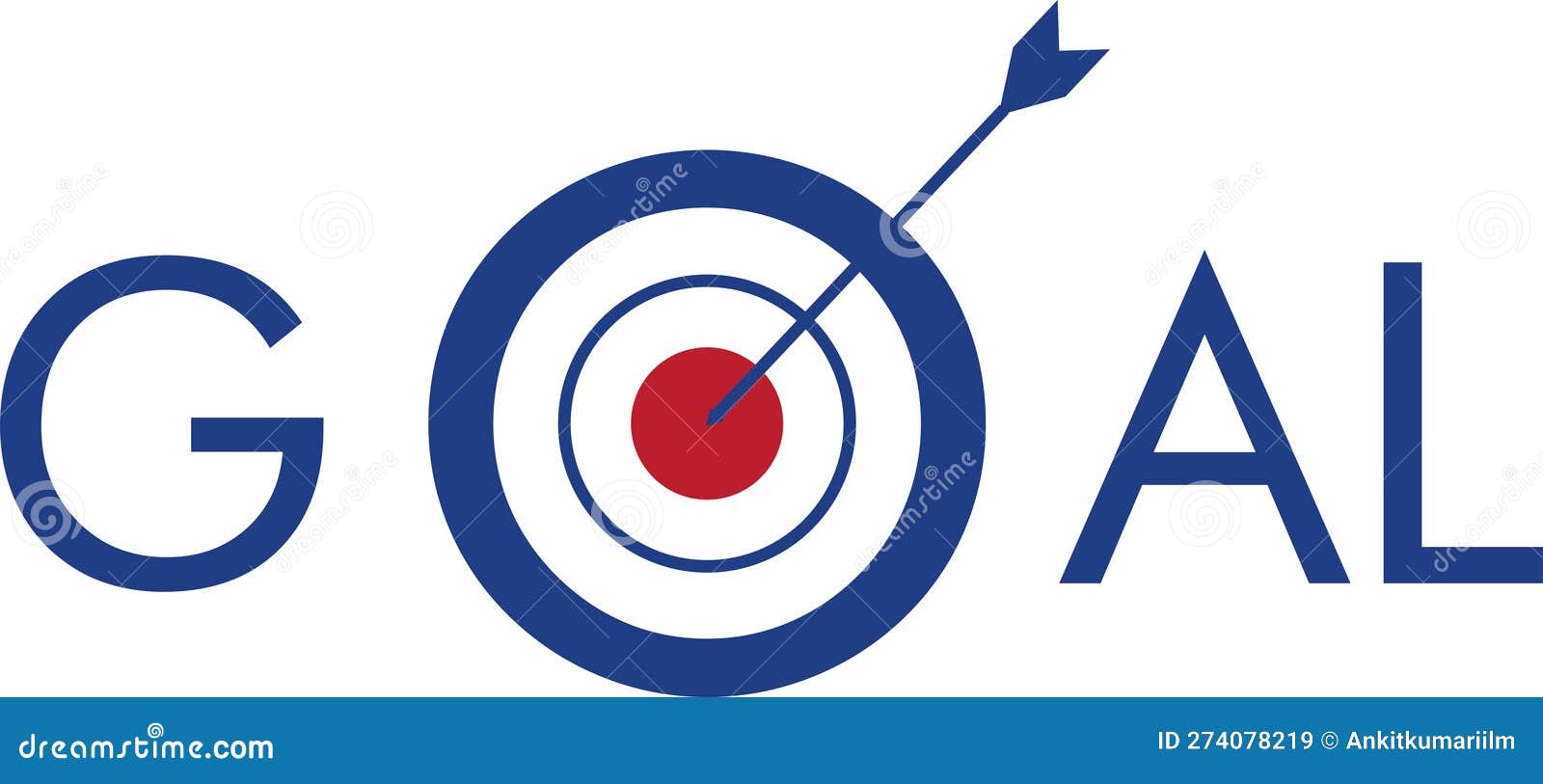 Goal Icon Vector Illustration Graphic Representation Stock Illustration