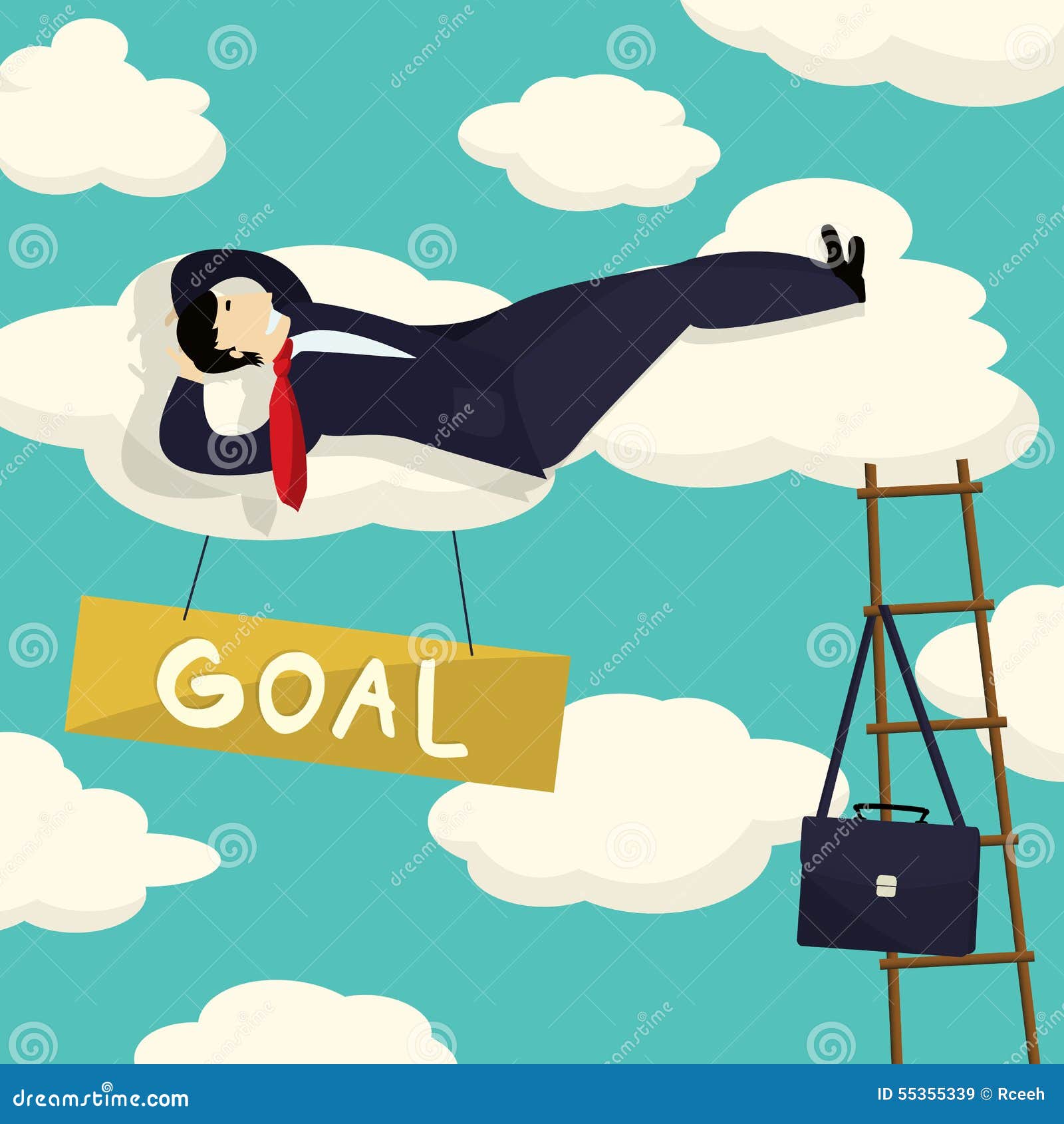 Goal achieved stock vector. Illustration of formal, corporate - 55355339