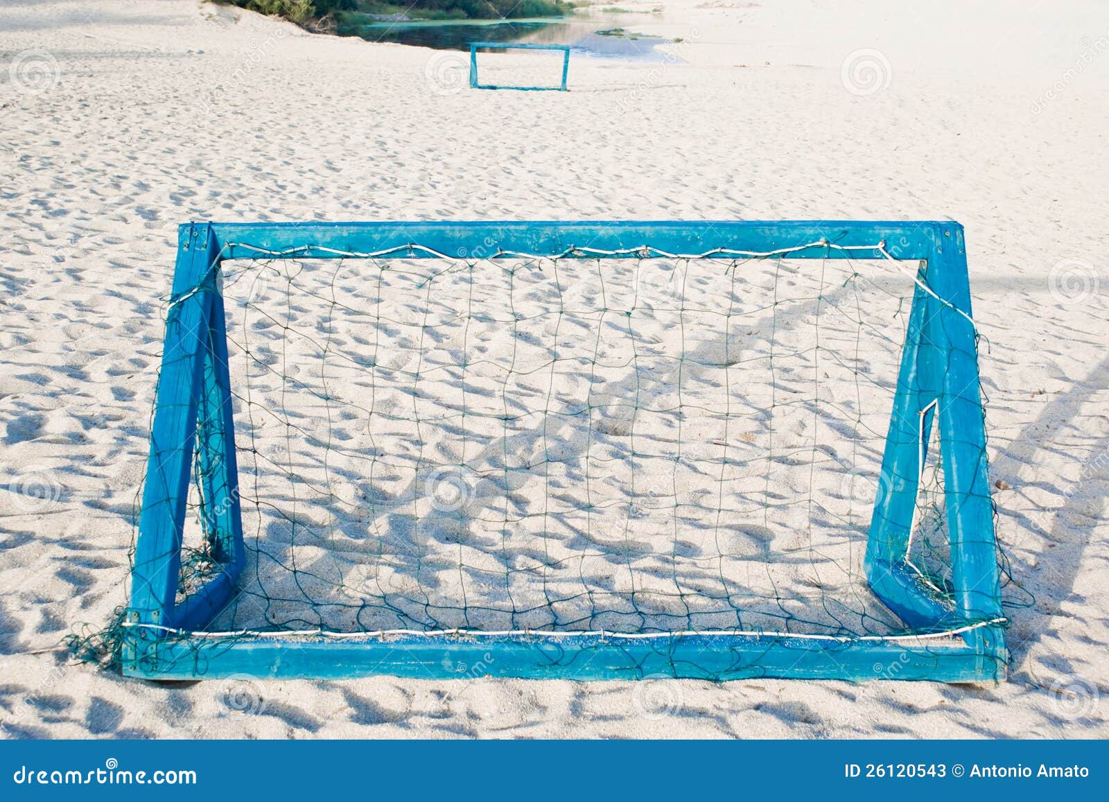 Goal for beach soccer stock image. Image of sport, goalkeeper 26120543
