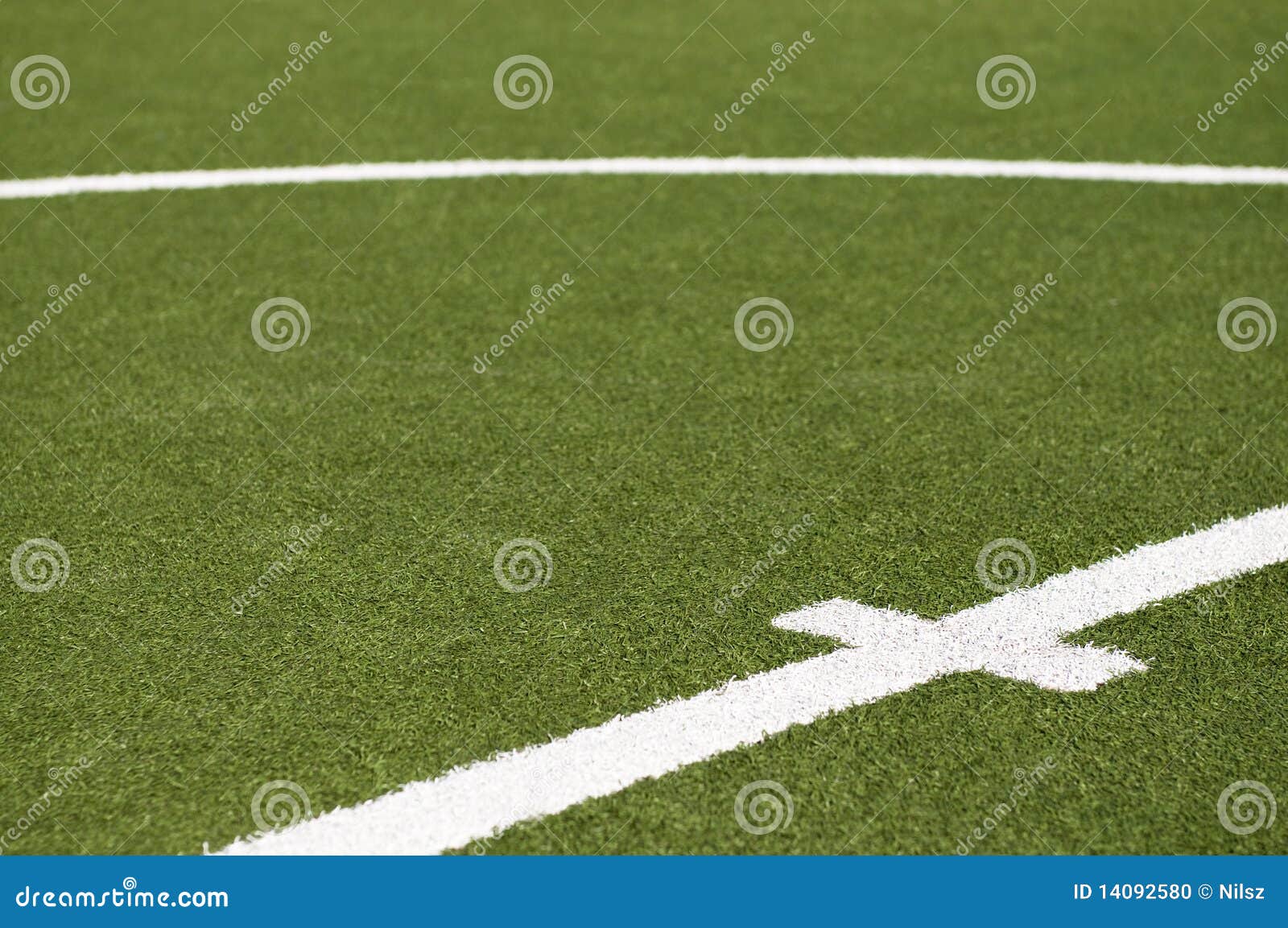 Goal Kick Line on Soccer Field Stock Photo Image of team, play 14092580
