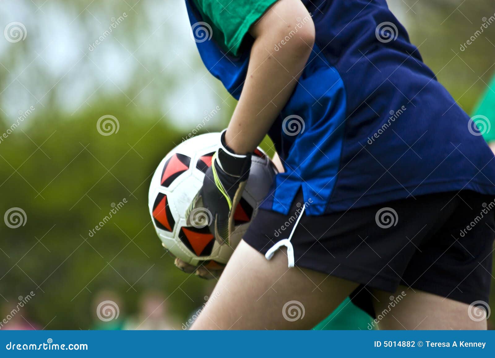Goalie with Ball stock photo. Image of motivational, achievement 5014882