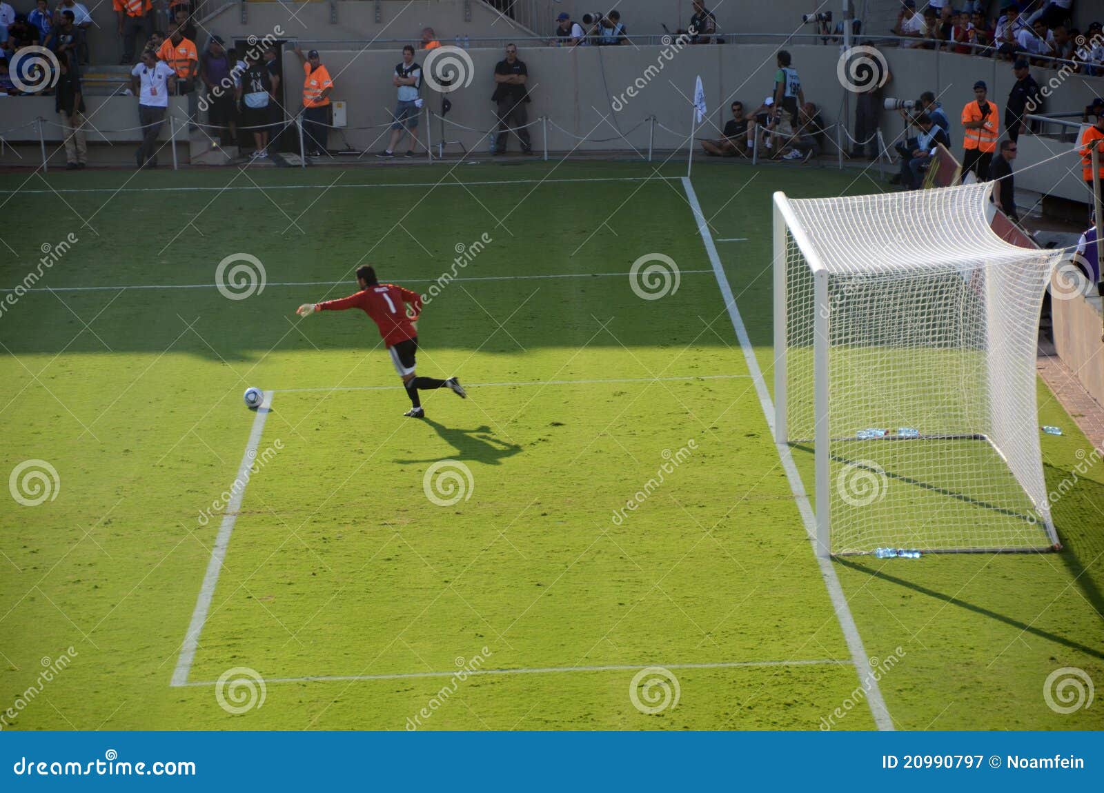 Goalkeeper Dudu Aouate Kicking the Ball Editorial Photography Image of games, competitions