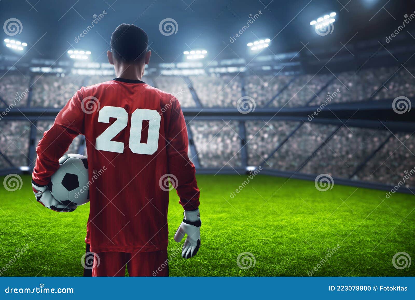 Goalkeeper Hold a Soccer Ball Stock Photo Image of design, field