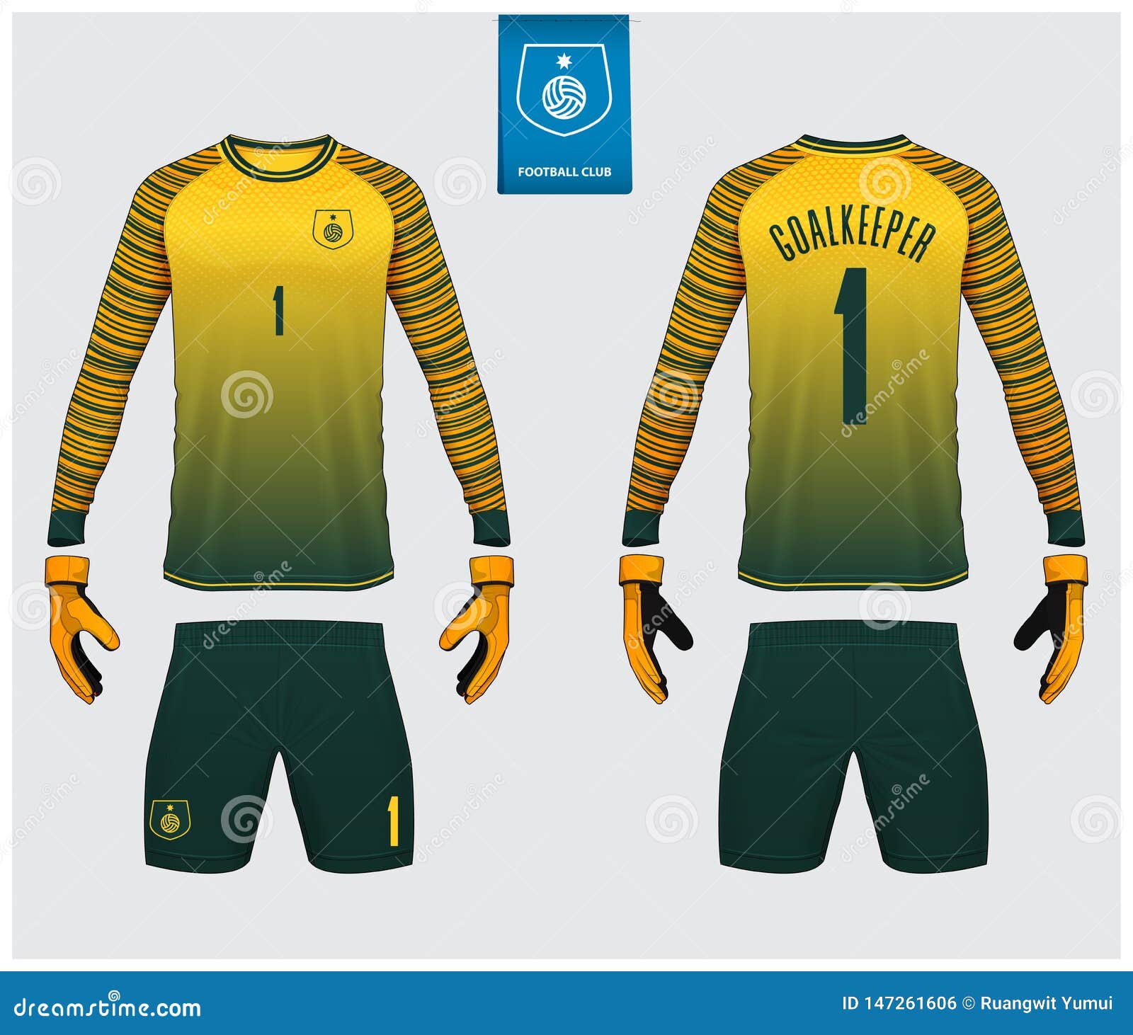 Download Goalkeeper Jersey Or Soccer Kit Mockup. Goalkeeper Glove ...