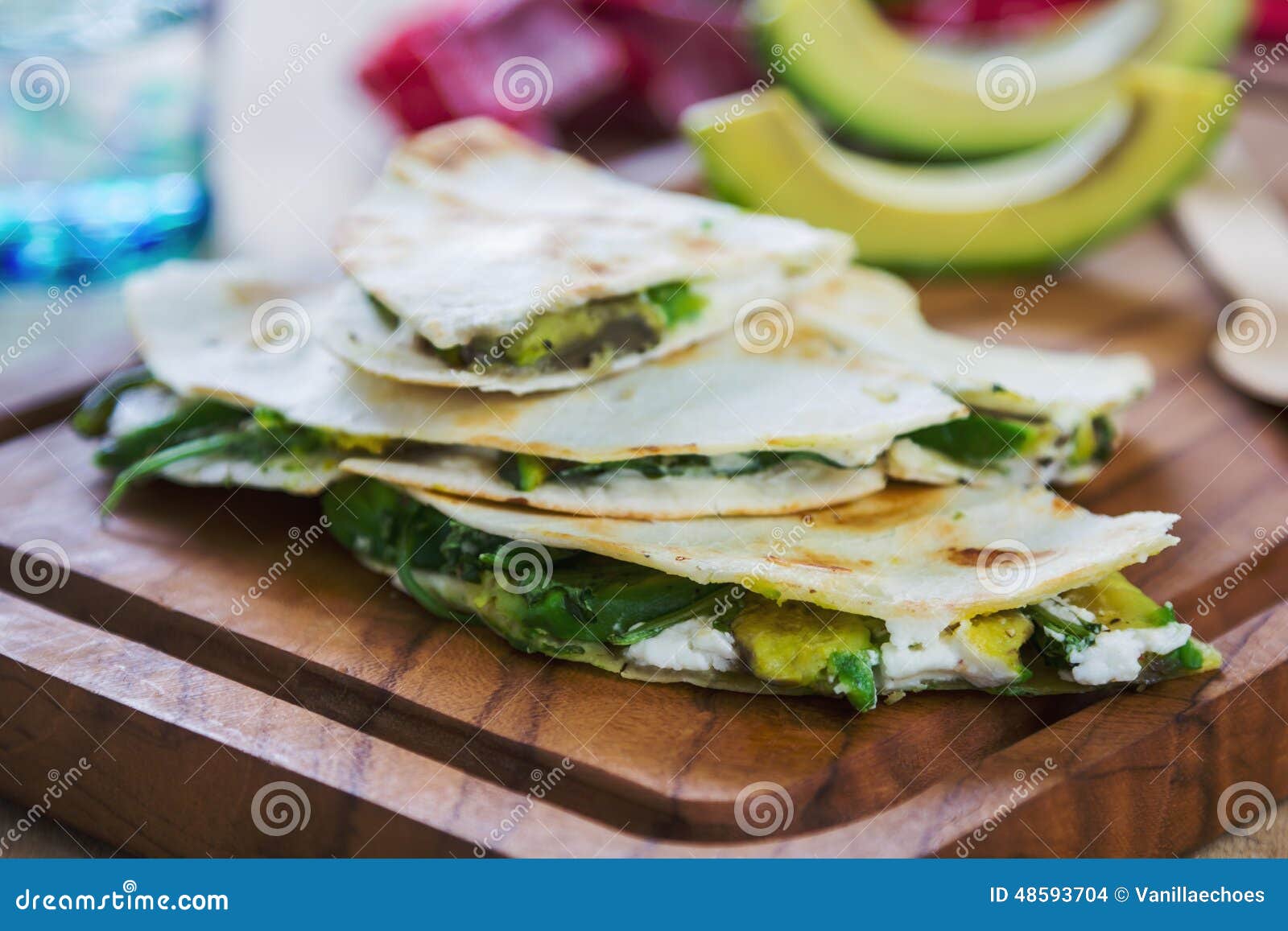Goat Cheese and Avocado Quesadilla Stock Photo Image of mexican, goat