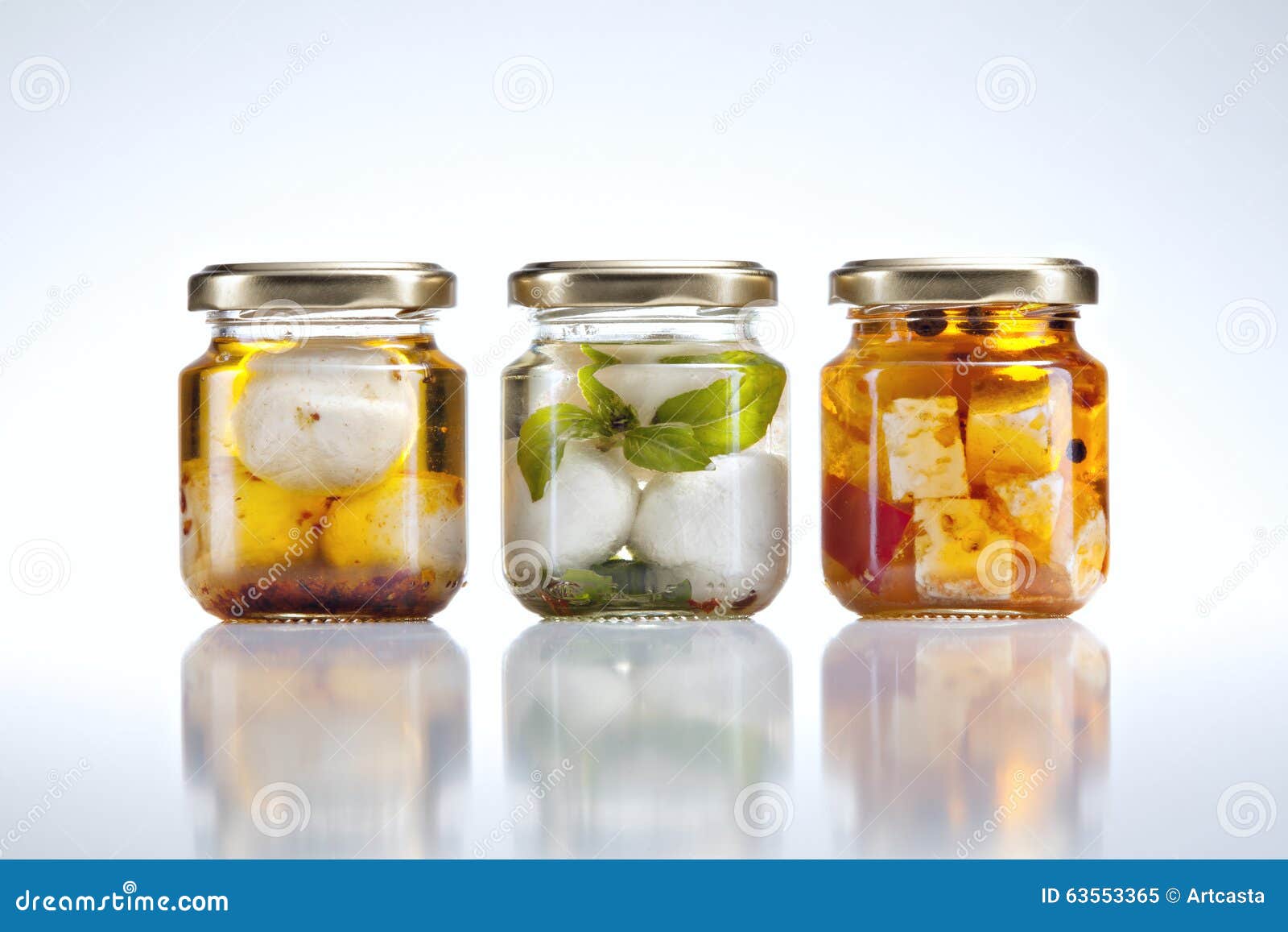 Goat cheese in jars stock image. Image of tasty, healthy 63553365