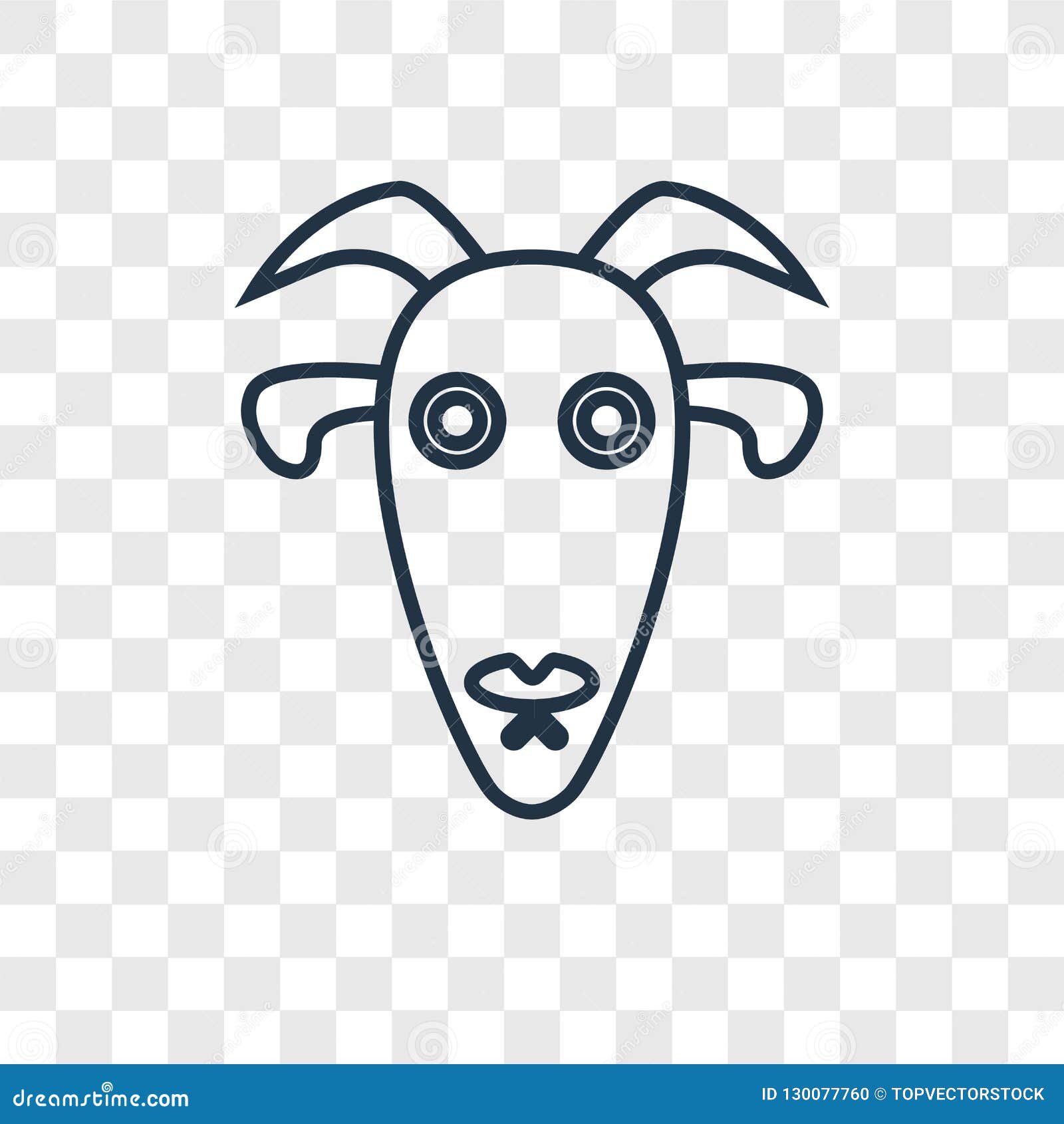 Goat Concept Vector Linear Icon Isolated On Transparent Background