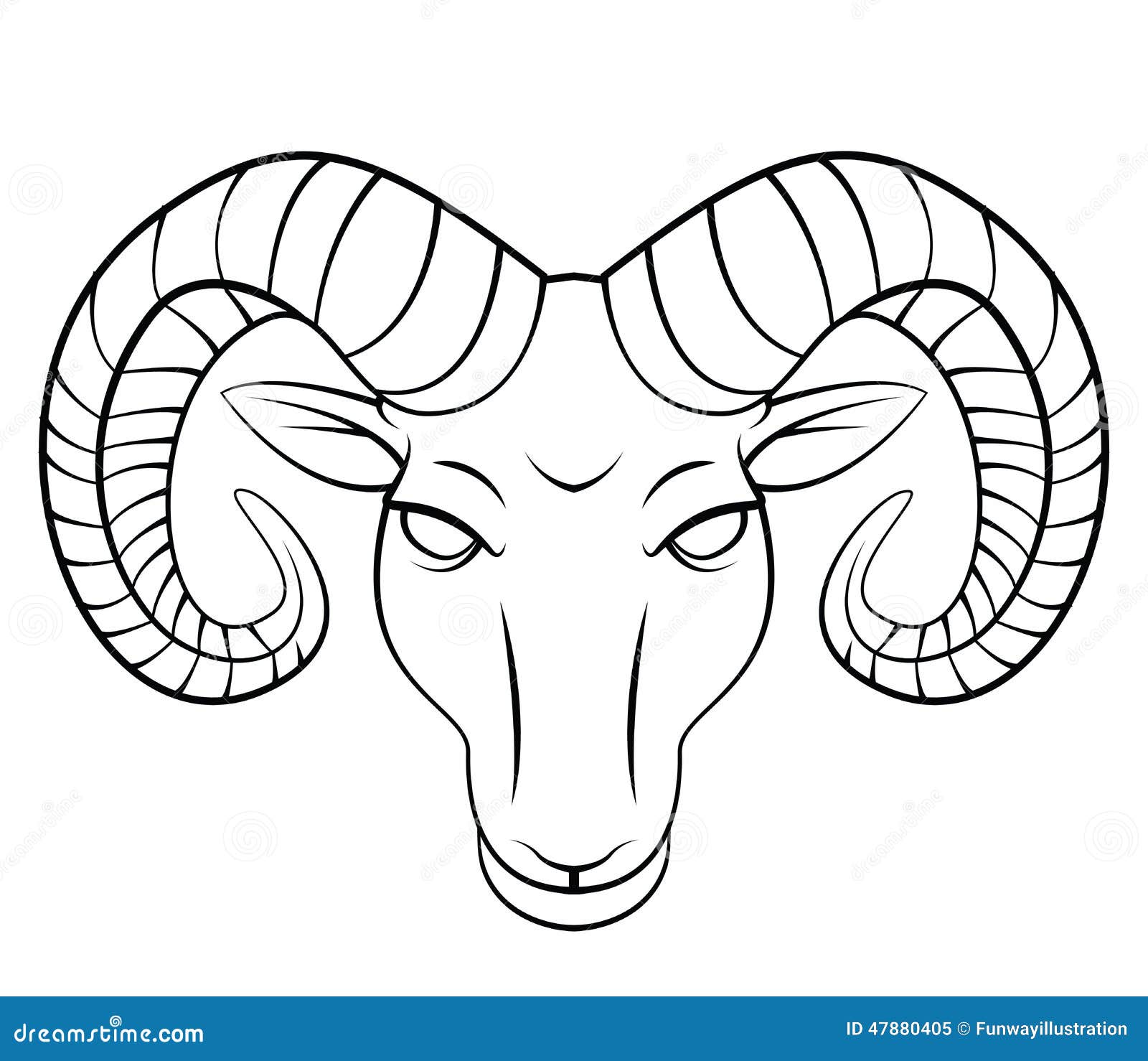Goat Head stock vector. Illustration of design, isolated - 47880405