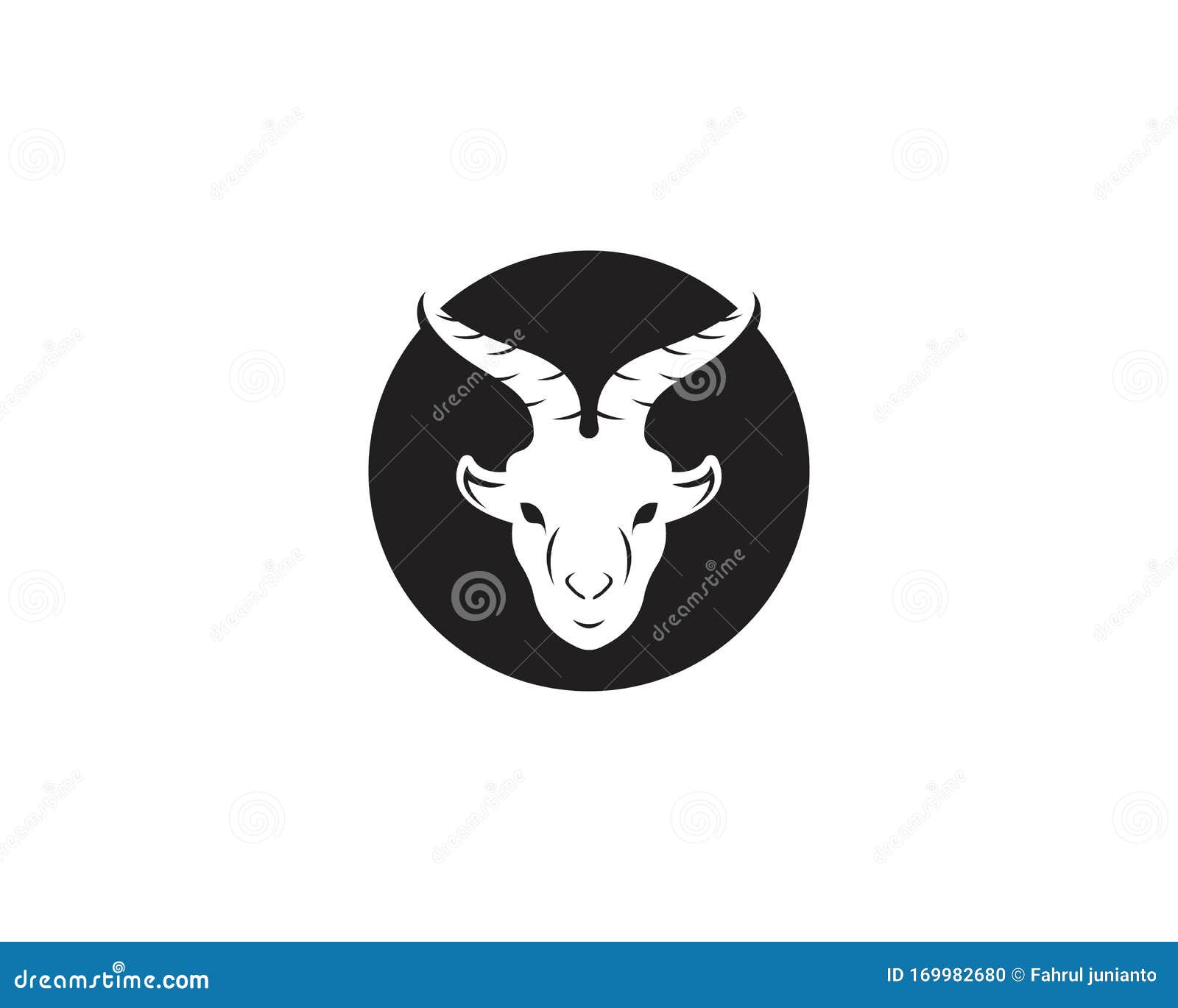 Goat Head Logo Vector Illustration Stock Vector Illustration Of