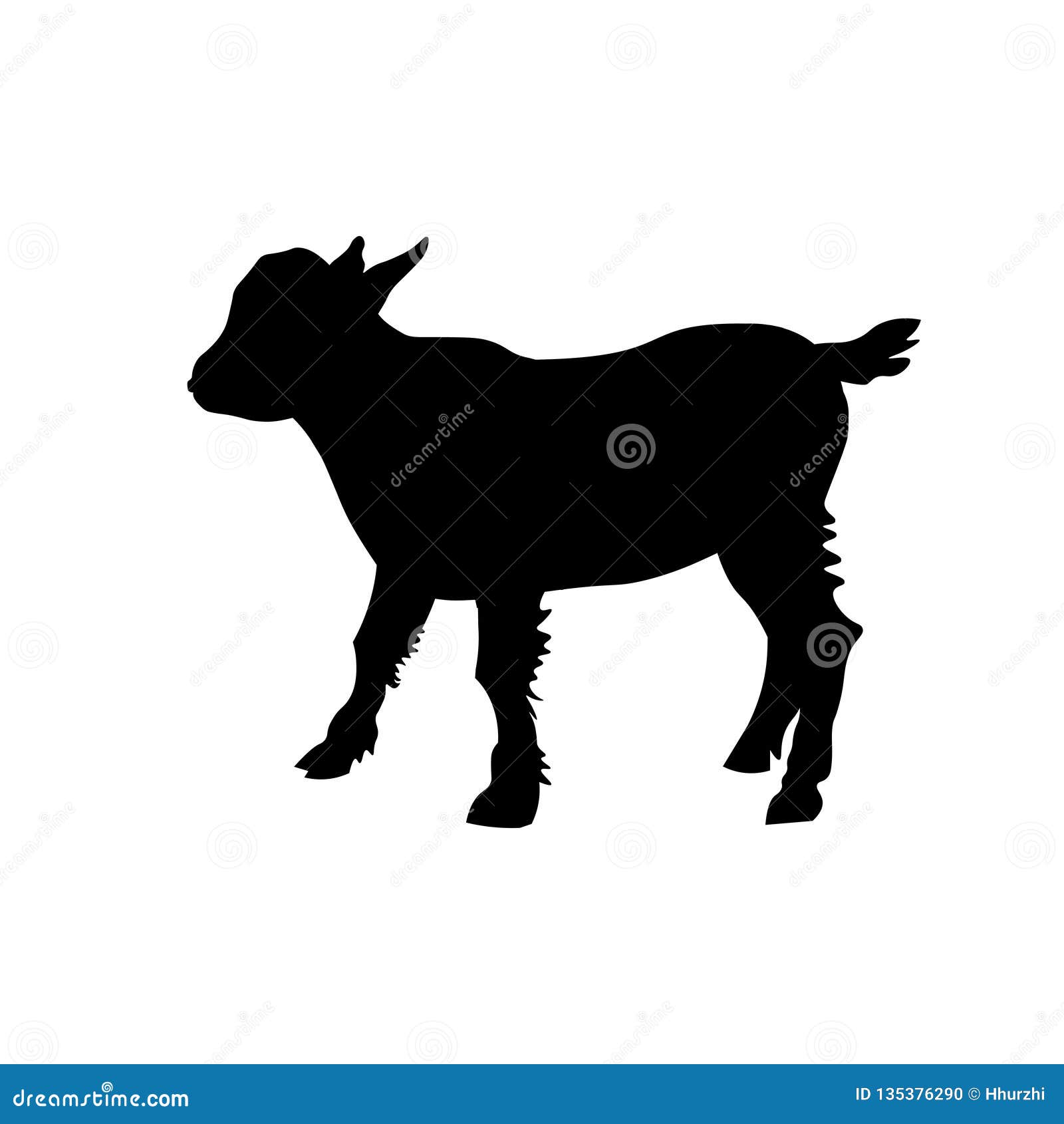 Download Goat kid silhouette stock vector. Illustration of adorable ...