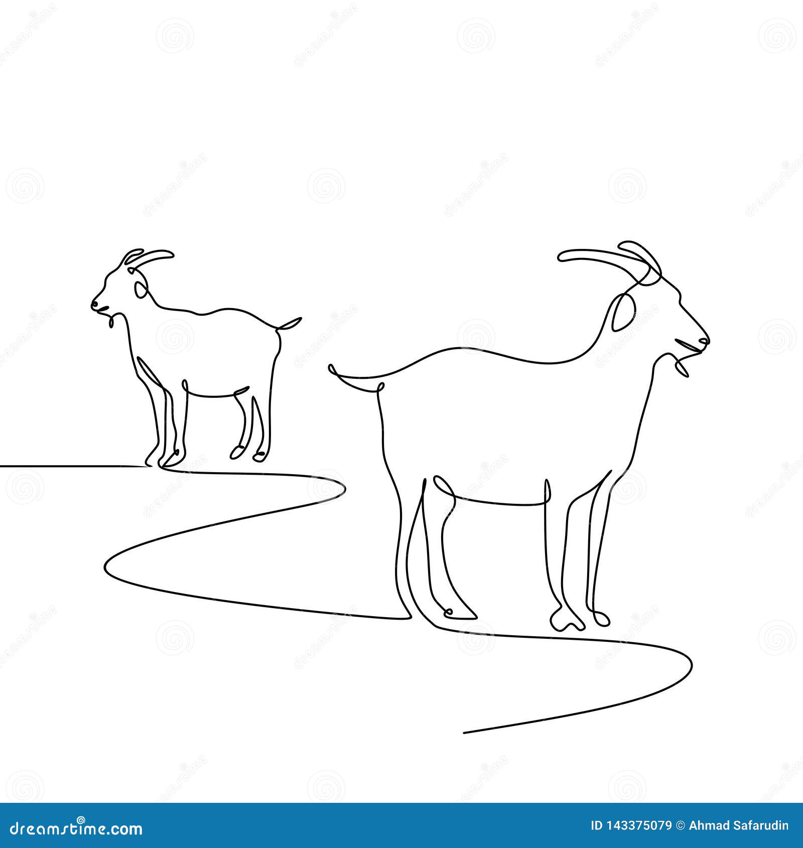 Drawing worksheet for preschool kids with easy gaming level of difficulty,  simple educational game for kids one line tracing of Goat Face. 4253157  Vector Art at Vecteezy