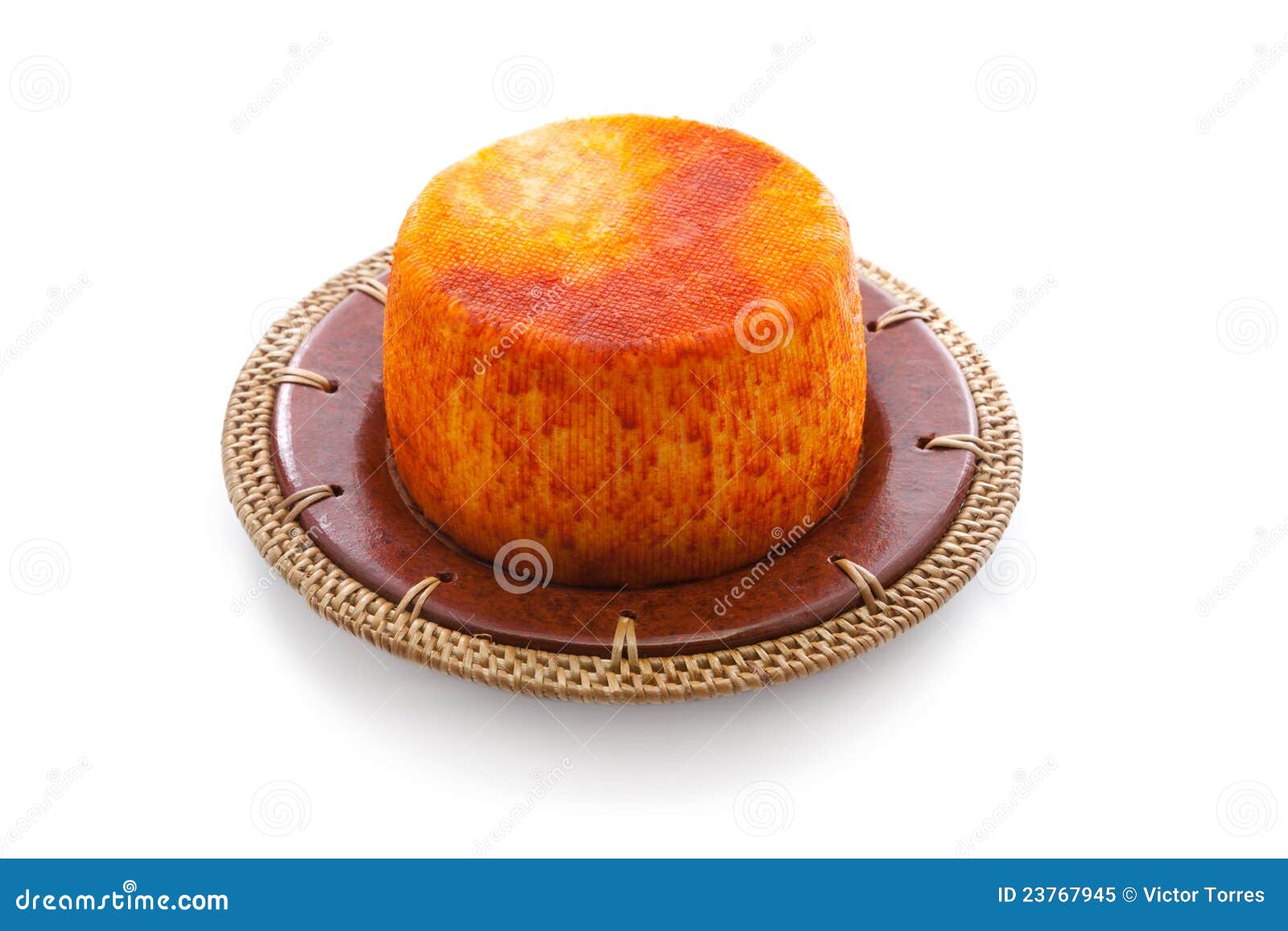 Goat Paprika Cheese stock image. Image of dairy, small 23767945